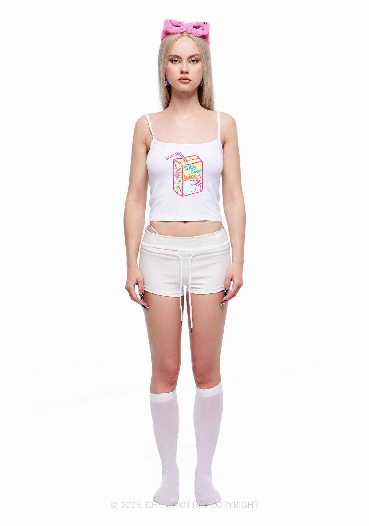 Look Silly Goose Juice Y2K Spaghetti Strap Cami Cherrykitten