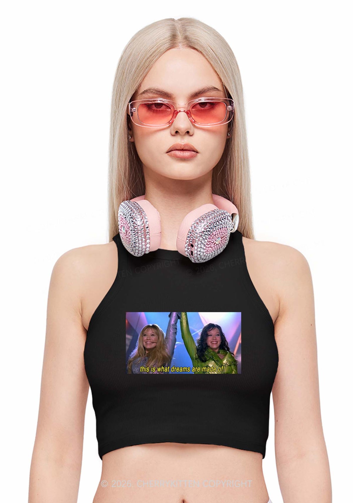 This Is What Dreams Are Y2K Crop Tank Top Cherrykitten