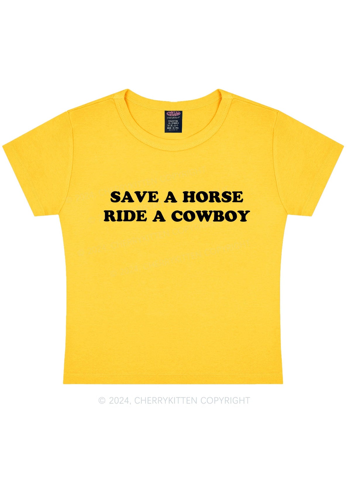 Save A Horse Y2K Baby Tee Cherrykitten