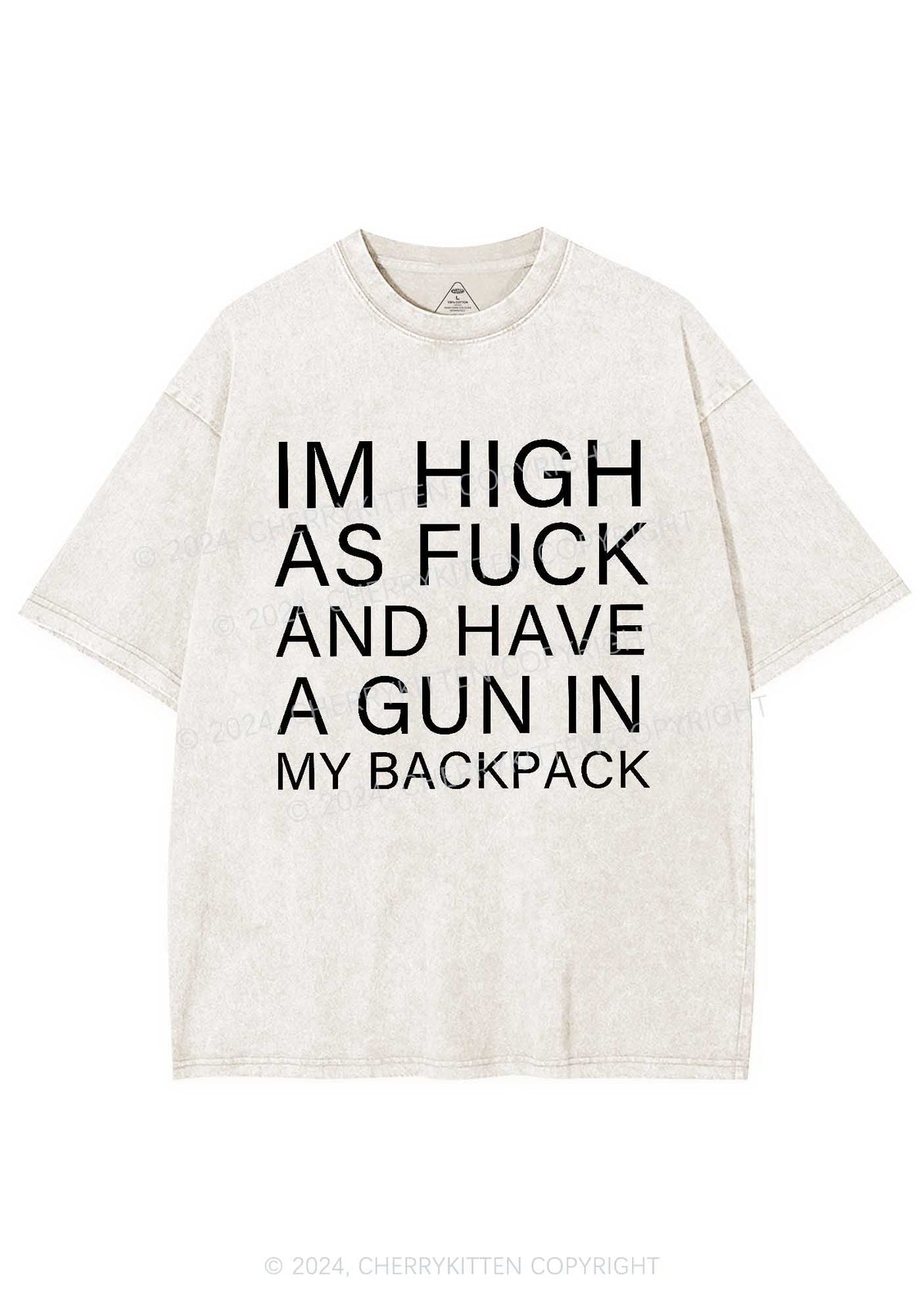 Im High Y2K Washed Tee Cherrykitten