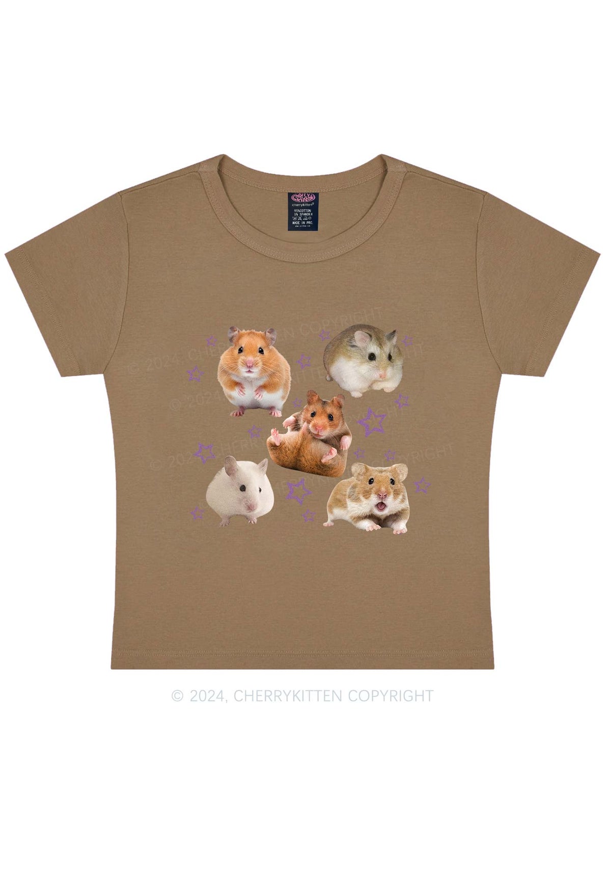 Cute Hamsters Y2K Baby Tee Cherrykitten