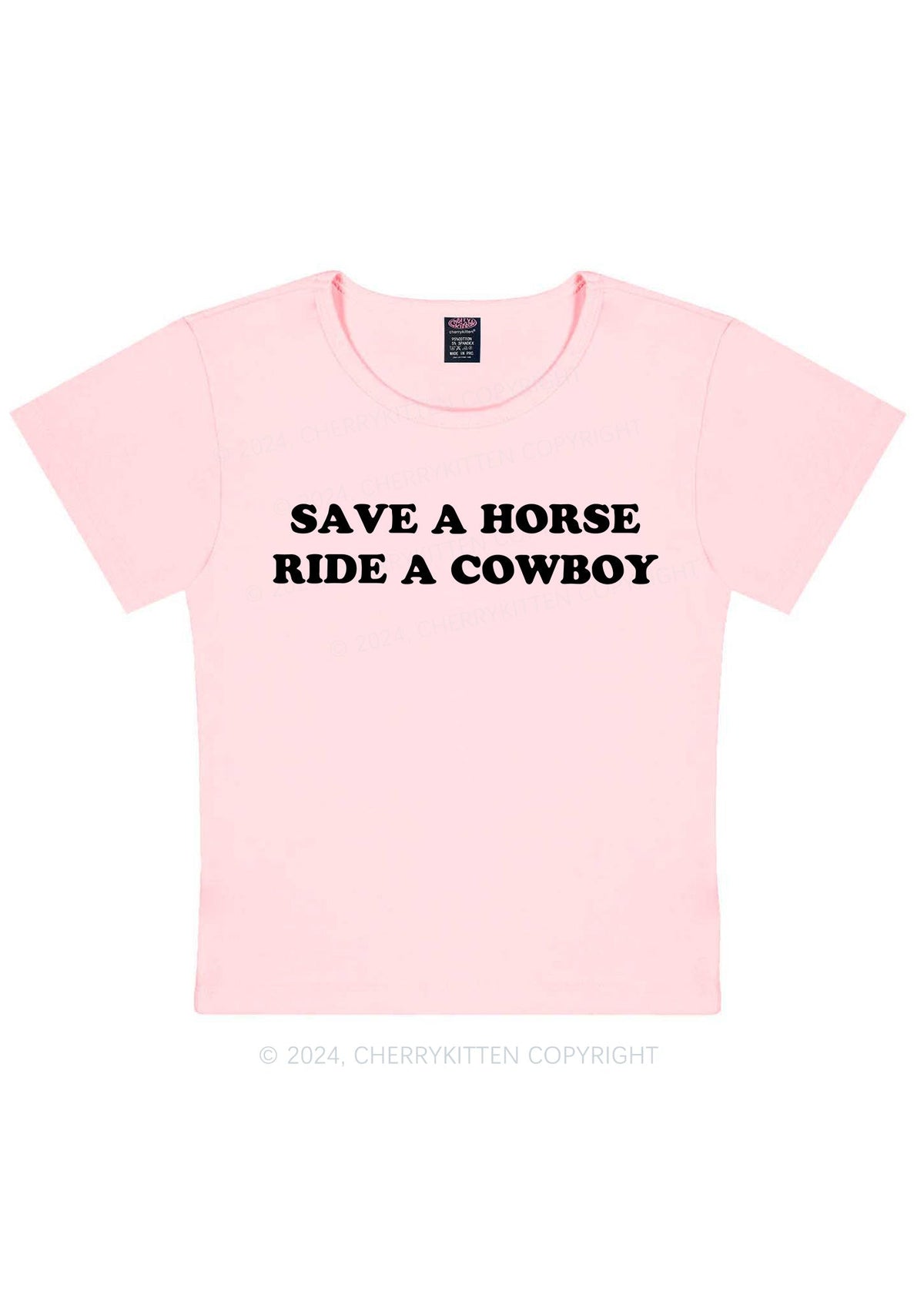 Save A Horse Y2K Baby Tee Cherrykitten
