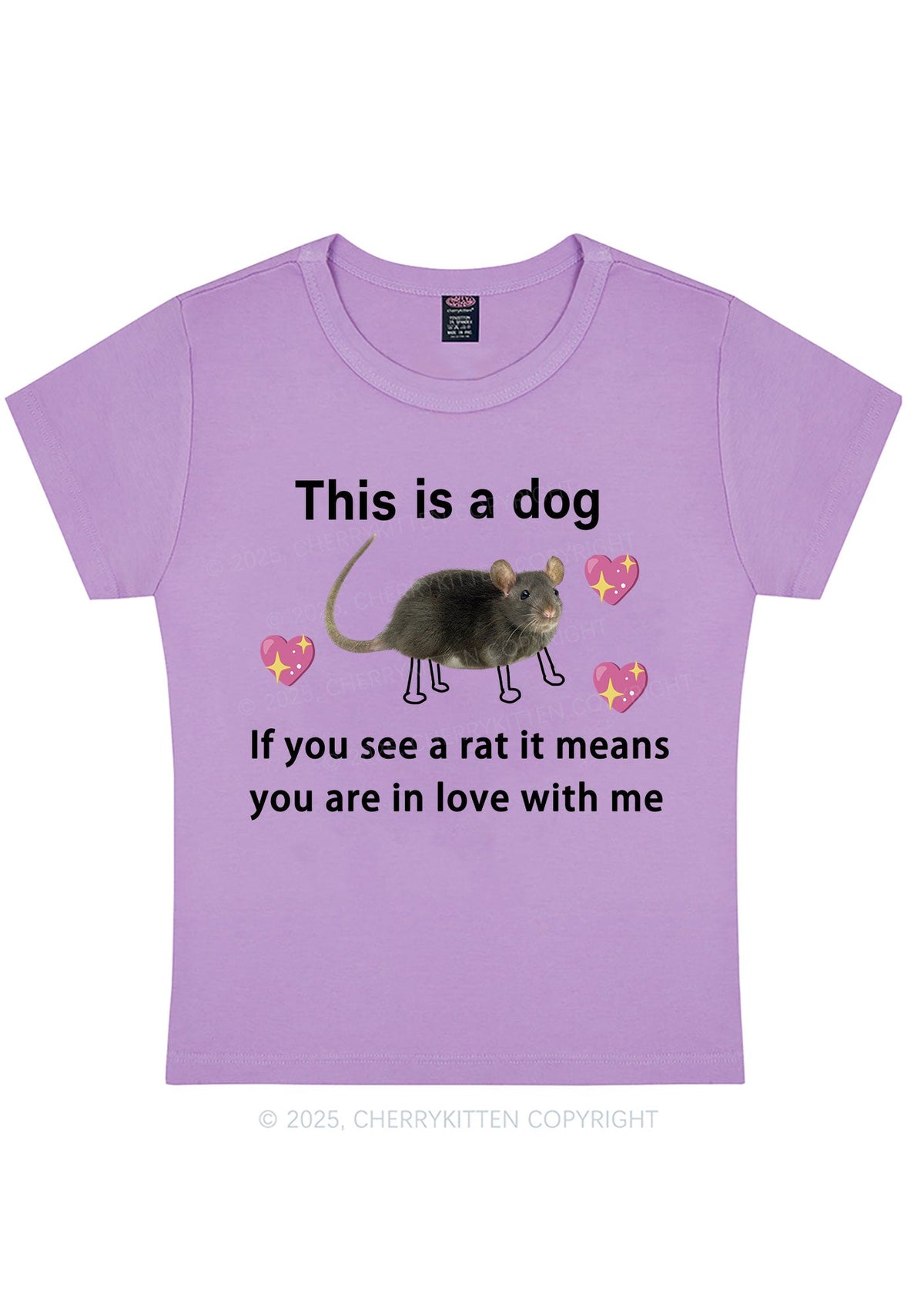 If You See Rat Y2K Baby Tee Cherrykitten