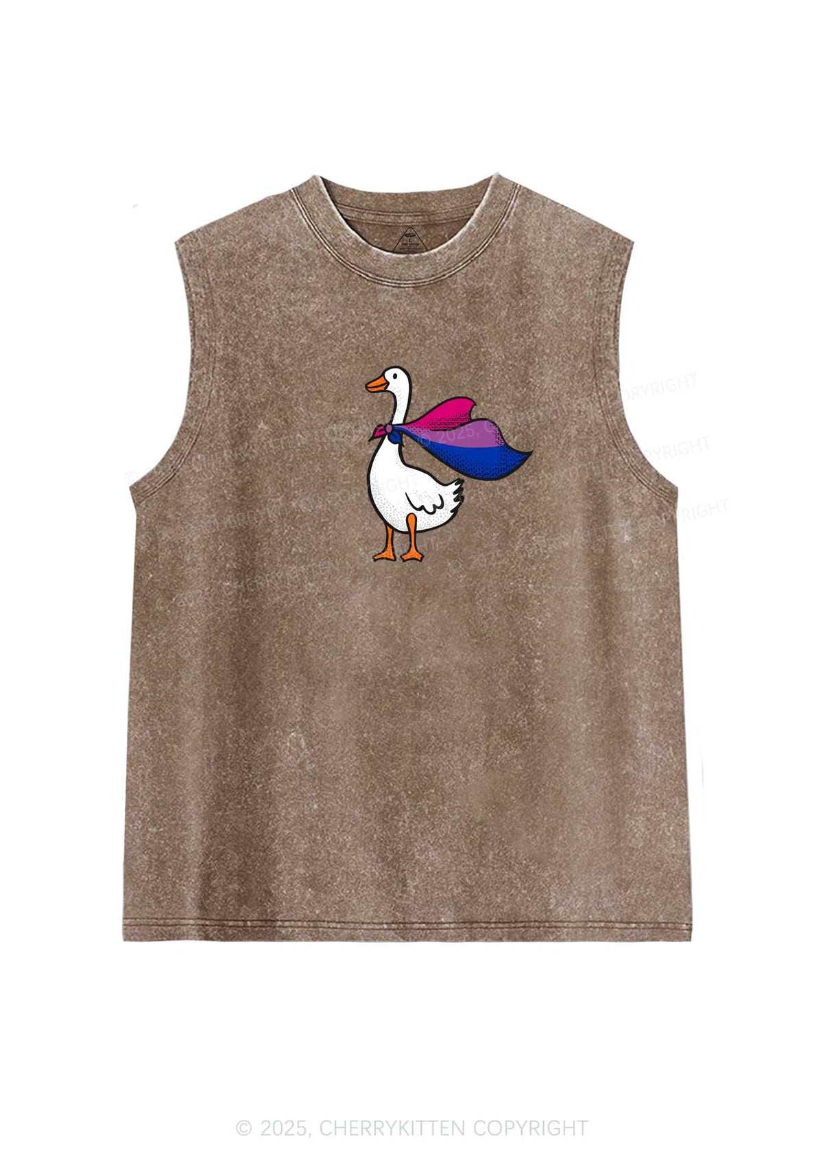 Bisexual Goose Pride Y2K Washed Muscle Tank Cherrykitten