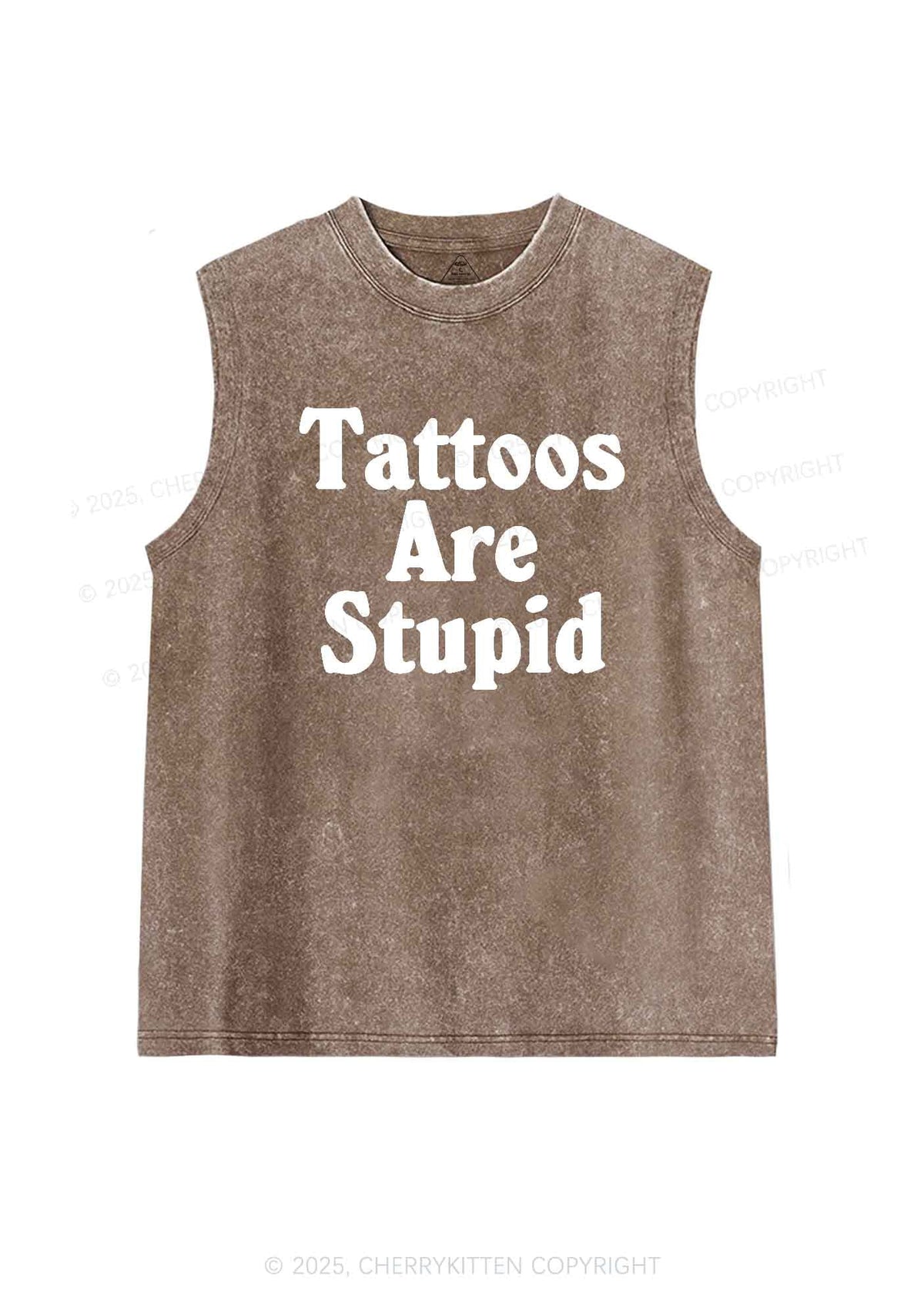 Tattoos Are Stupid Y2K Washed Tank Cherrykitten