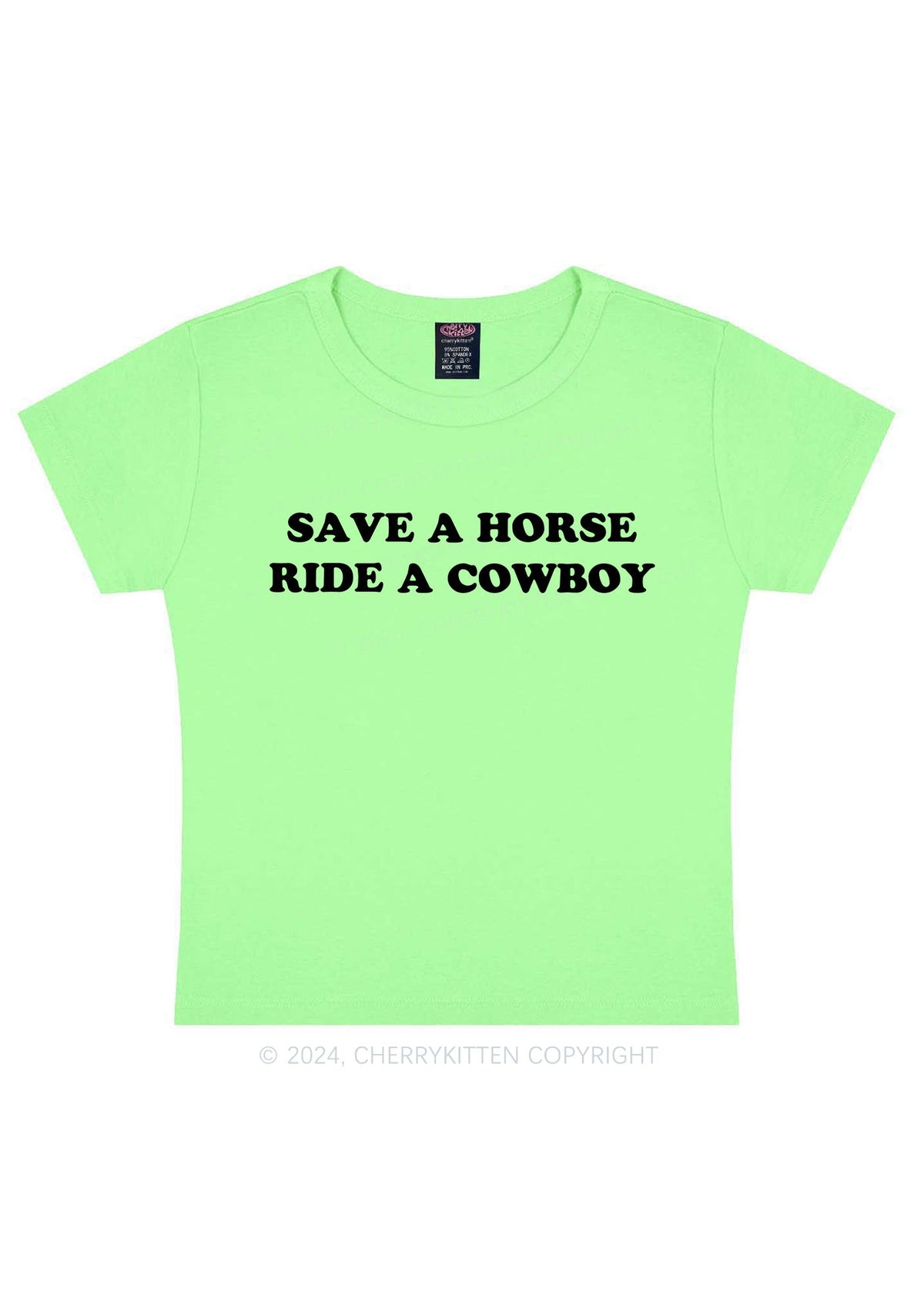Save A Horse Y2K Baby Tee Cherrykitten