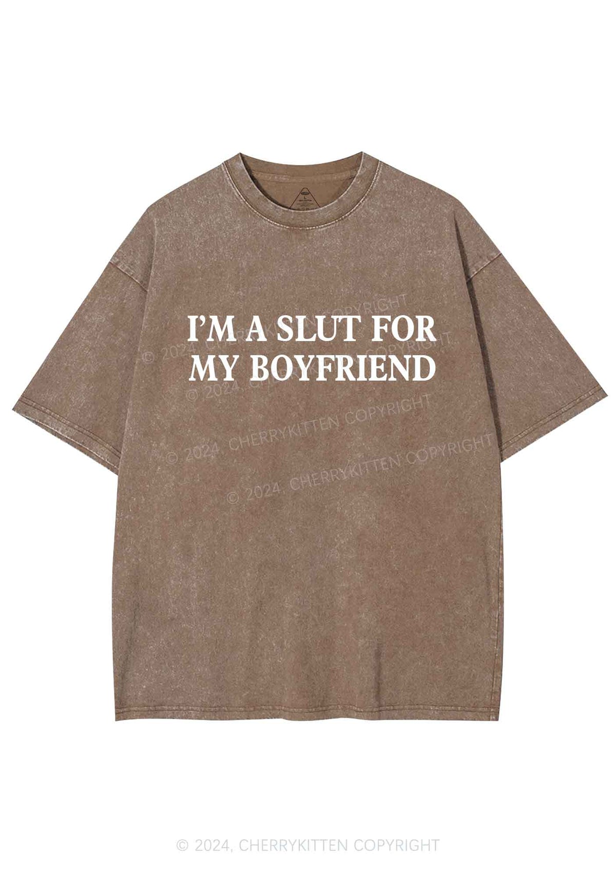 Slxt For My Girlfriend Y2K Valentine's Day Washed Tee Cherrykitten