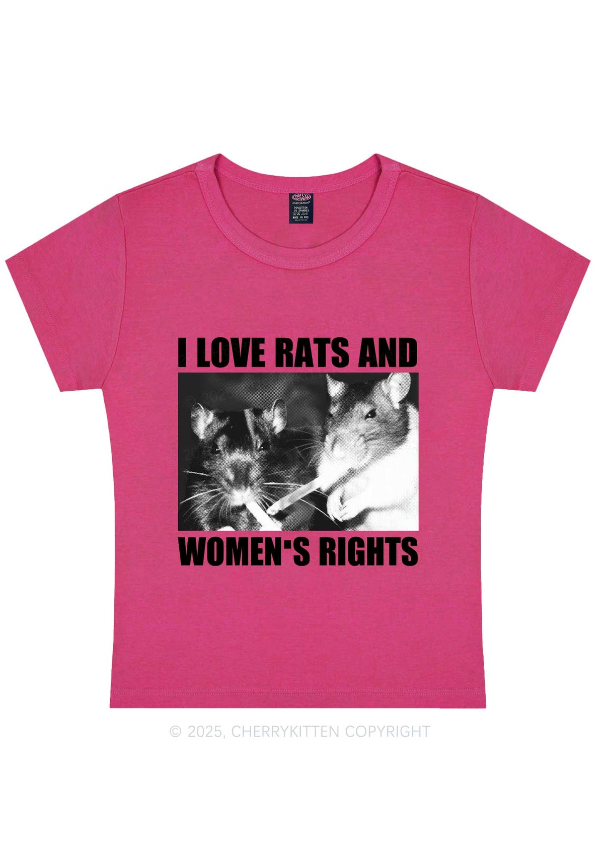 I Love Smoking Rats Y2K Baby Tee Cherrykitten
