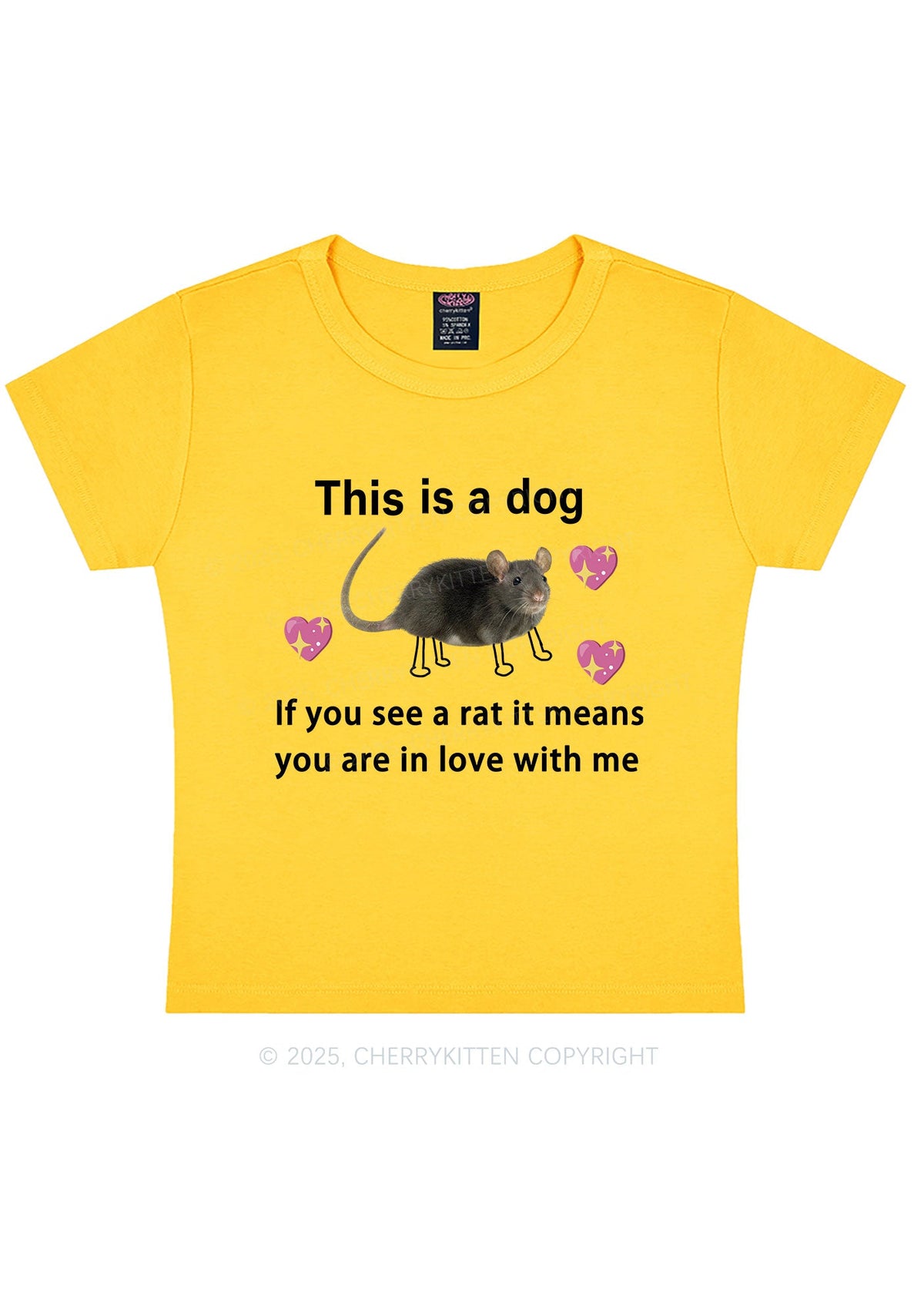 If You See Rat Y2K Baby Tee Cherrykitten