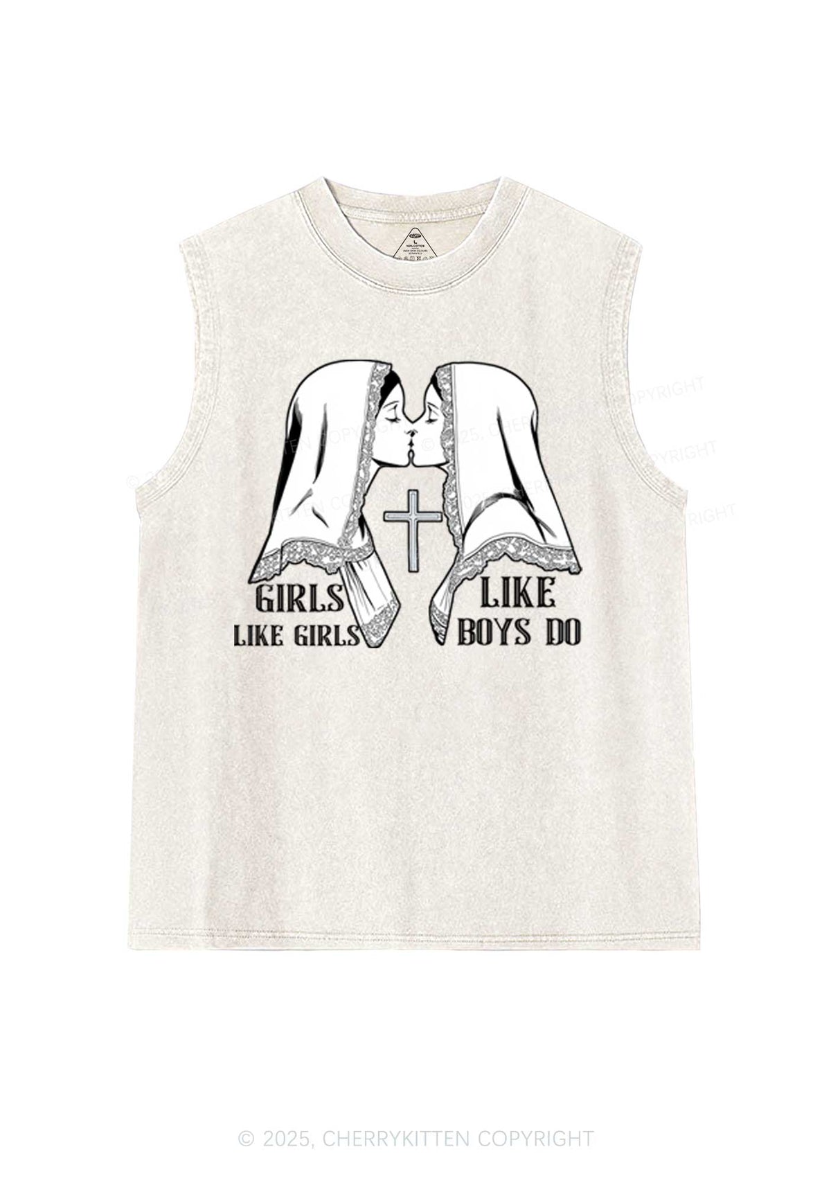 Girls Like Girls Pride Y2K Washed Muscle Tank Cherrykitten