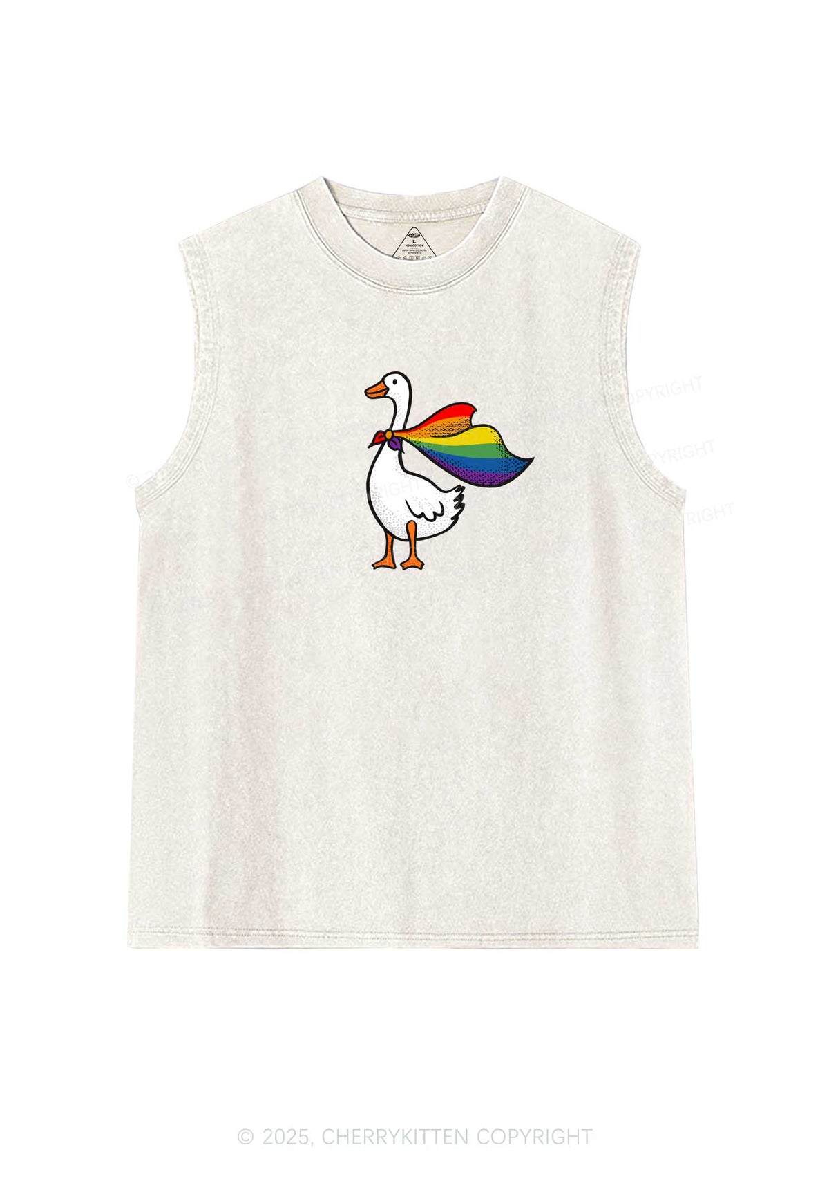 Pride Goose Y2K Washed Muscle Tank Cherrykitten