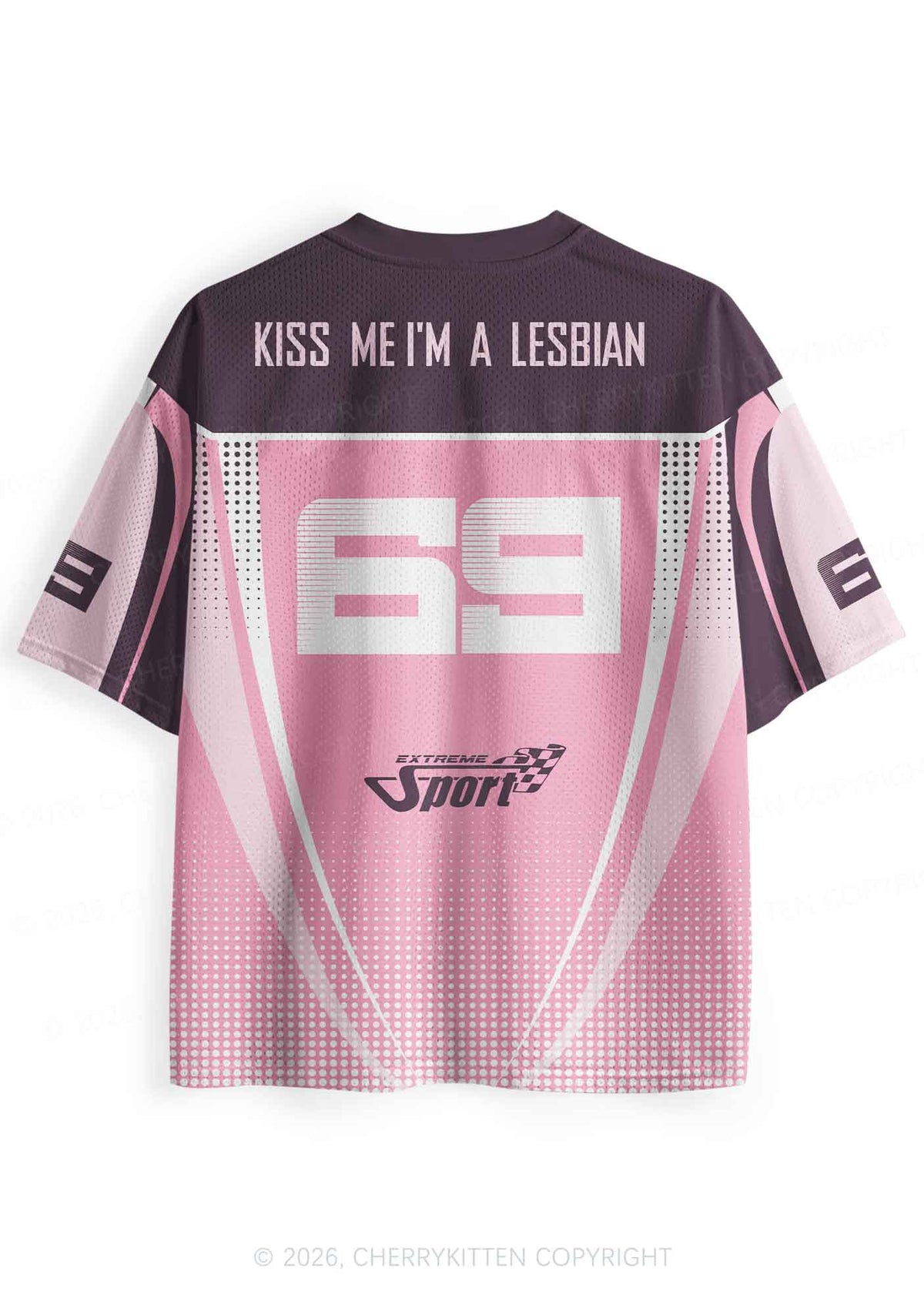 Kiss Me Im Lesbian Pride Y2K Sport Jersey Shirts Cherrykitten