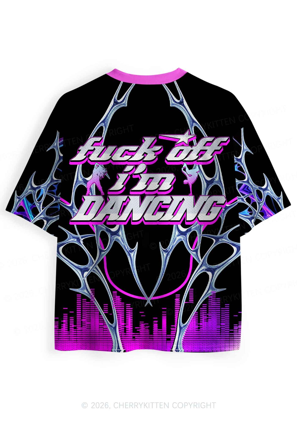 Fxxk Off Im Dancing Y2K Sport Jersey Shirts Cherrykitten