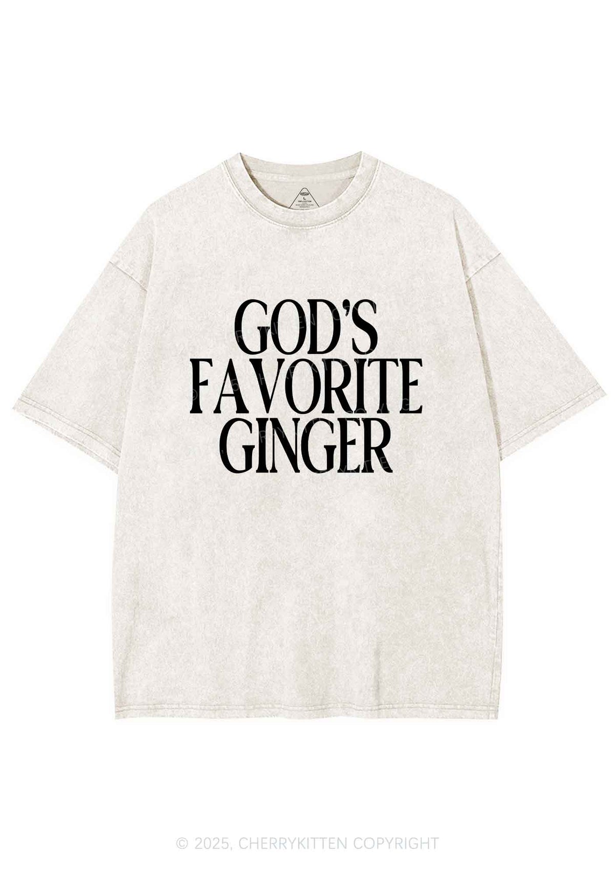 Gods Favorite Ginger Y2K Shirts Washed Tee Cherrykitten
