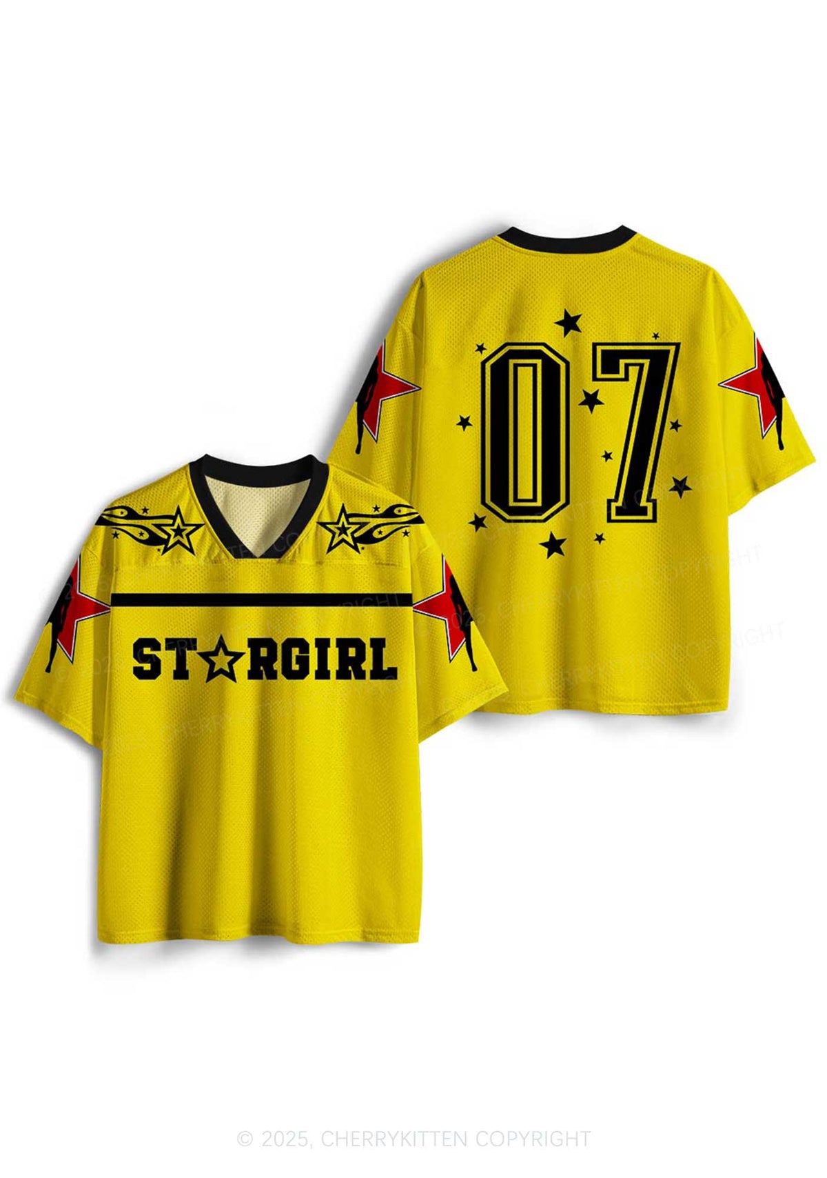 Custom Stargirl Y2K Mesh Jersey Shirts Cherrykitten