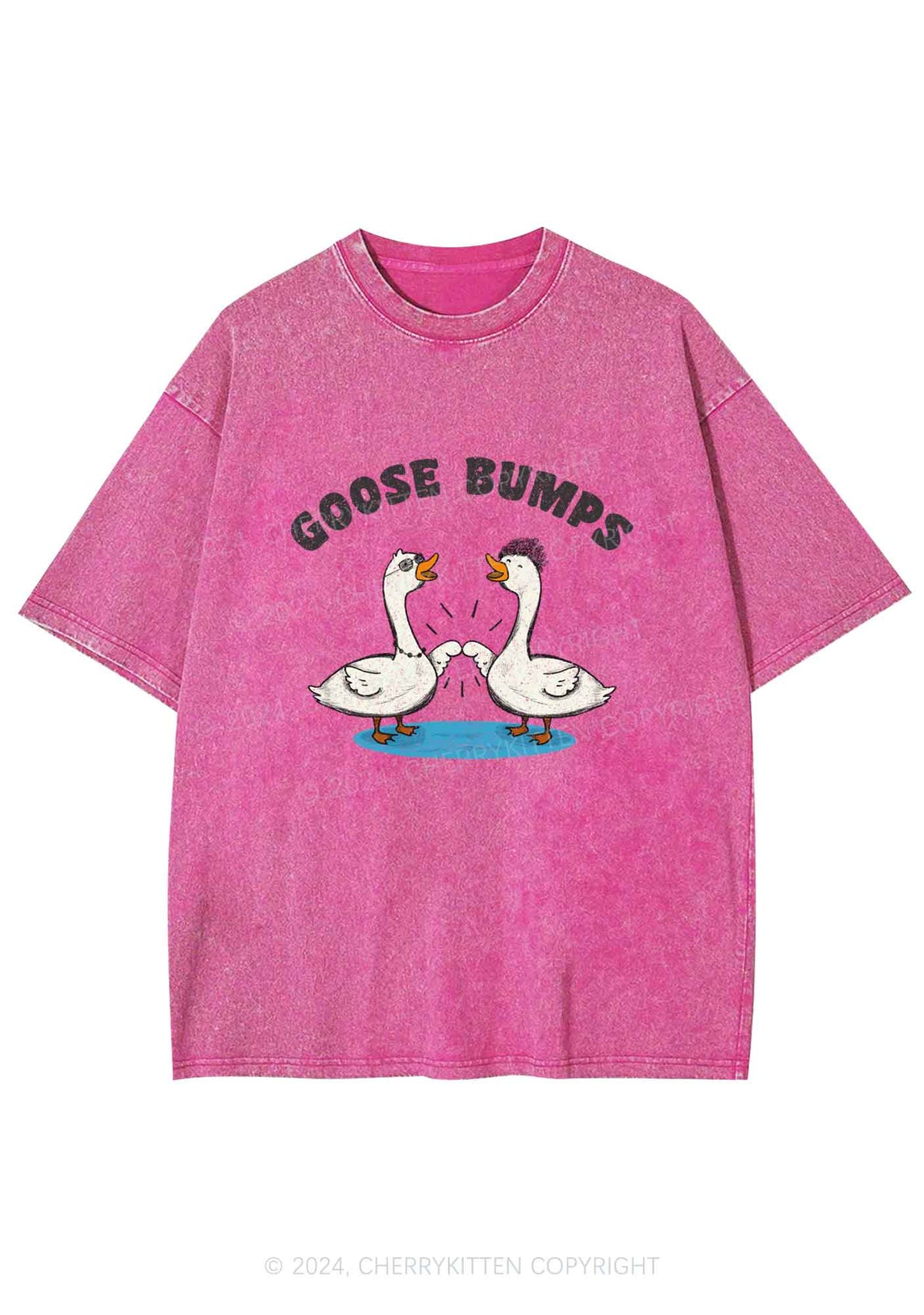 Goosebumps Duck Y2K Washed Tee Cherrykitten