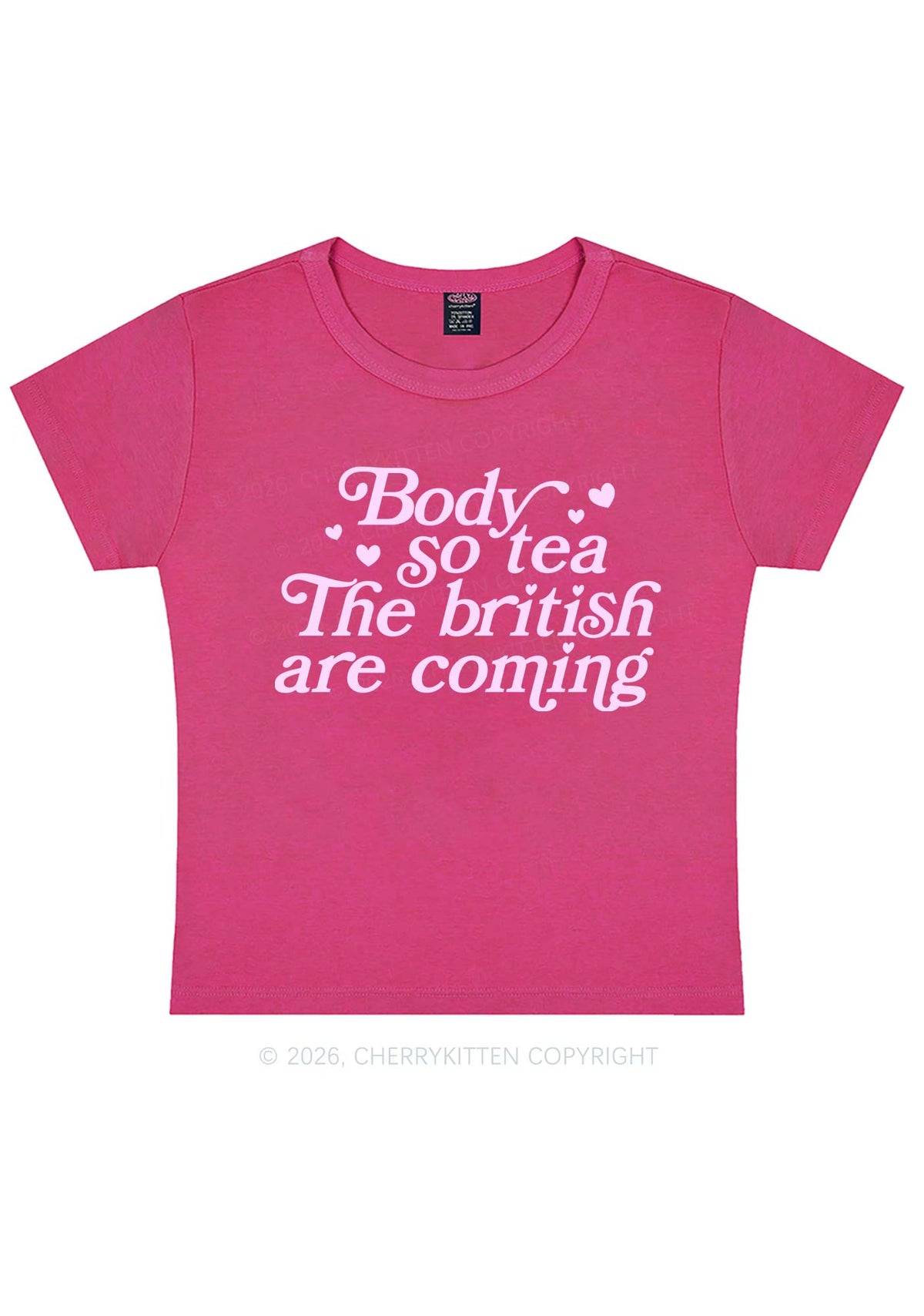 The British Are Coming Y2K Baby Tee Cherrykitten