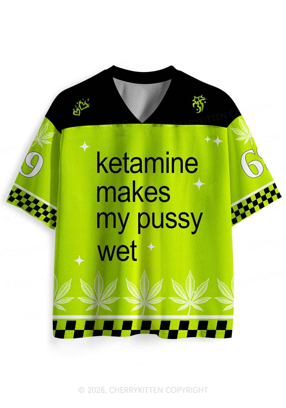 Kxxamine Makes My Puxxy Wet Y2K Sport Jersey Shirts Cherrykitten