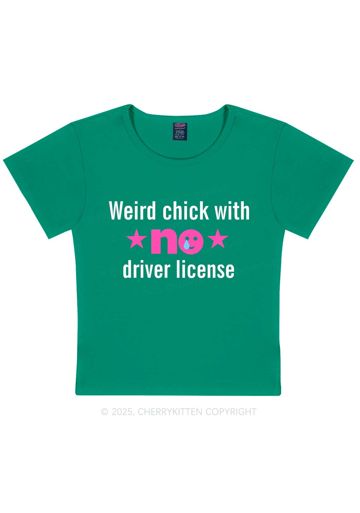Weird Chick Y2K Baby Tee Cherrykitten