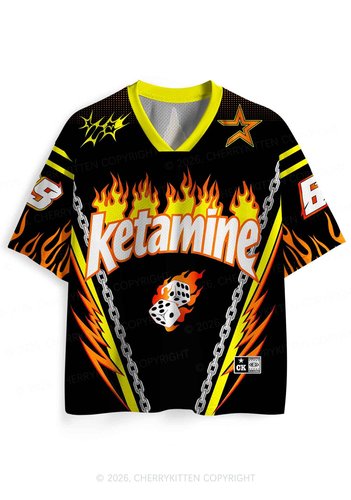 Flame Kxxamine Y2K Sport Jersey Shirts Cherrykitten