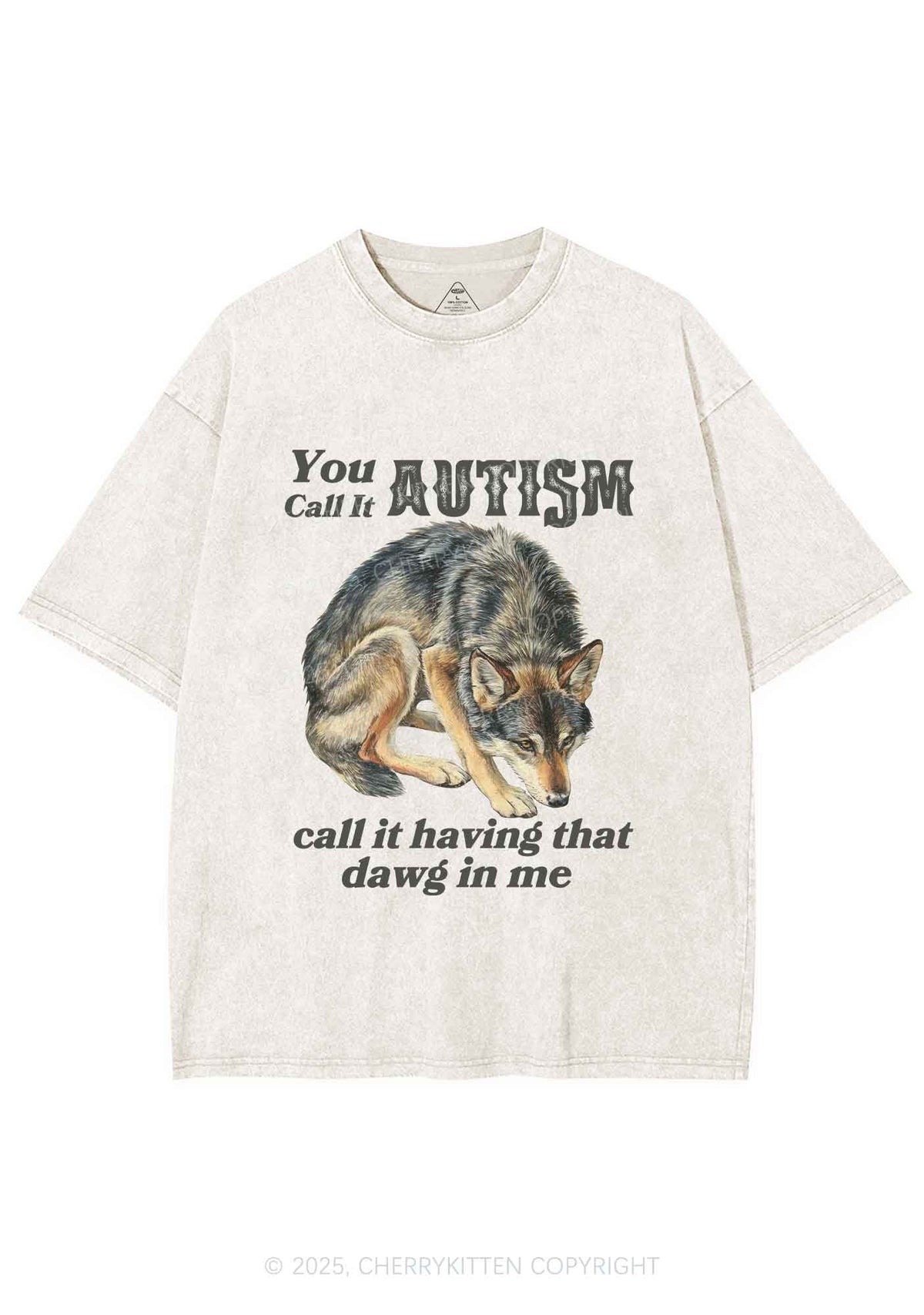 You Call It Autism Y2K Shirts Washed Tee Cherrykitten