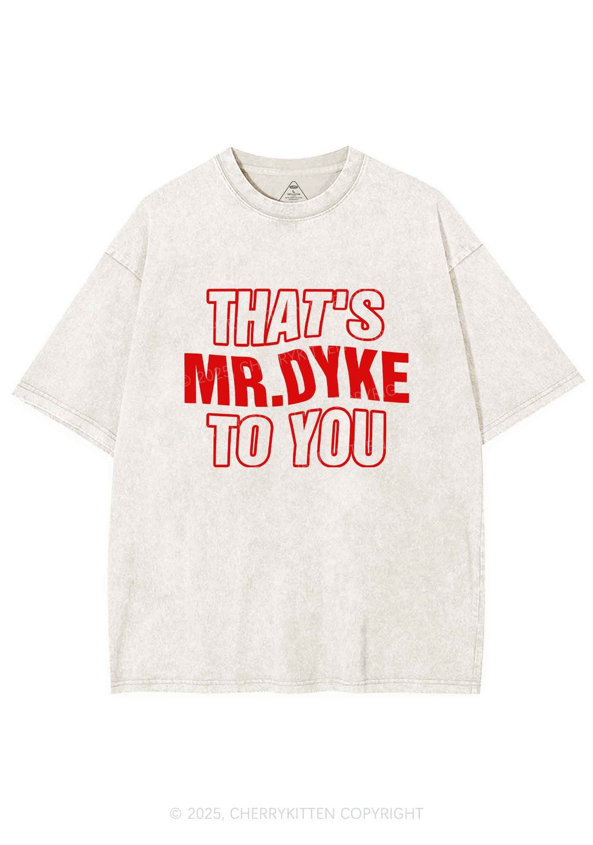 Thats Mr Dyke Pride Y2K Shirts Washed Tee Cherrykitten