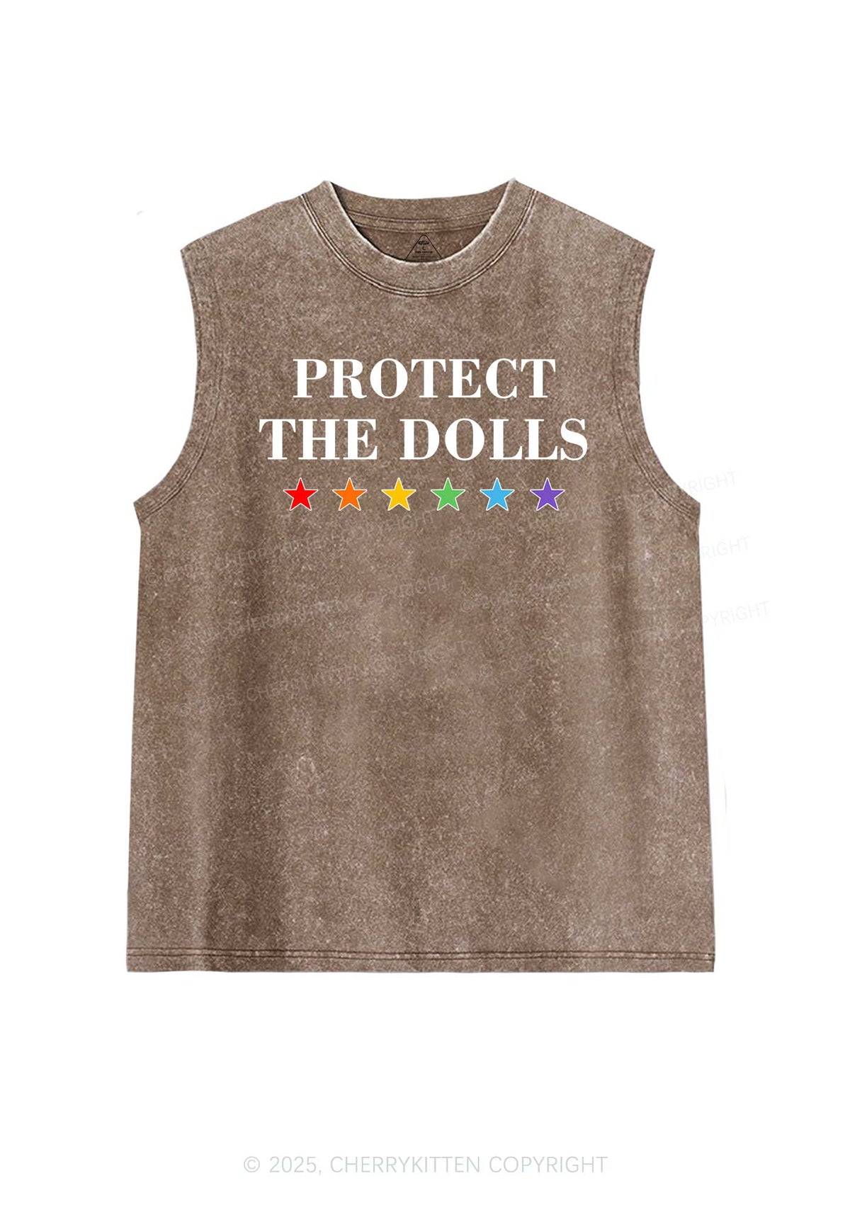 Protect The Dolls Pride Y2K Washed Muscle Tank Cherrykitten