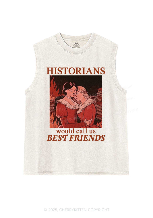 Call Us Best Friends Pride Y2K Washed Muscle Tank Cherrykitten