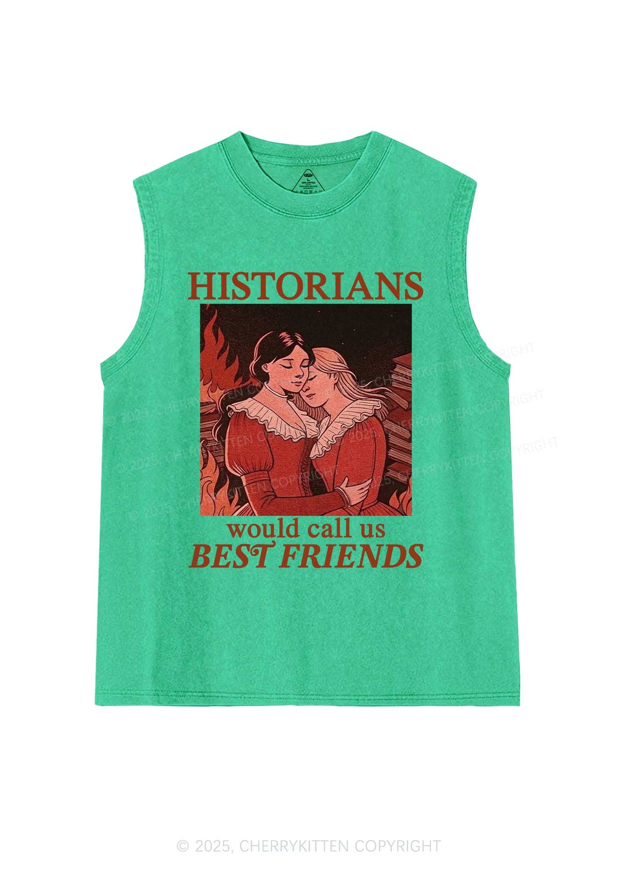Call Us Best Friends Pride Y2K Washed Muscle Tank Cherrykitten