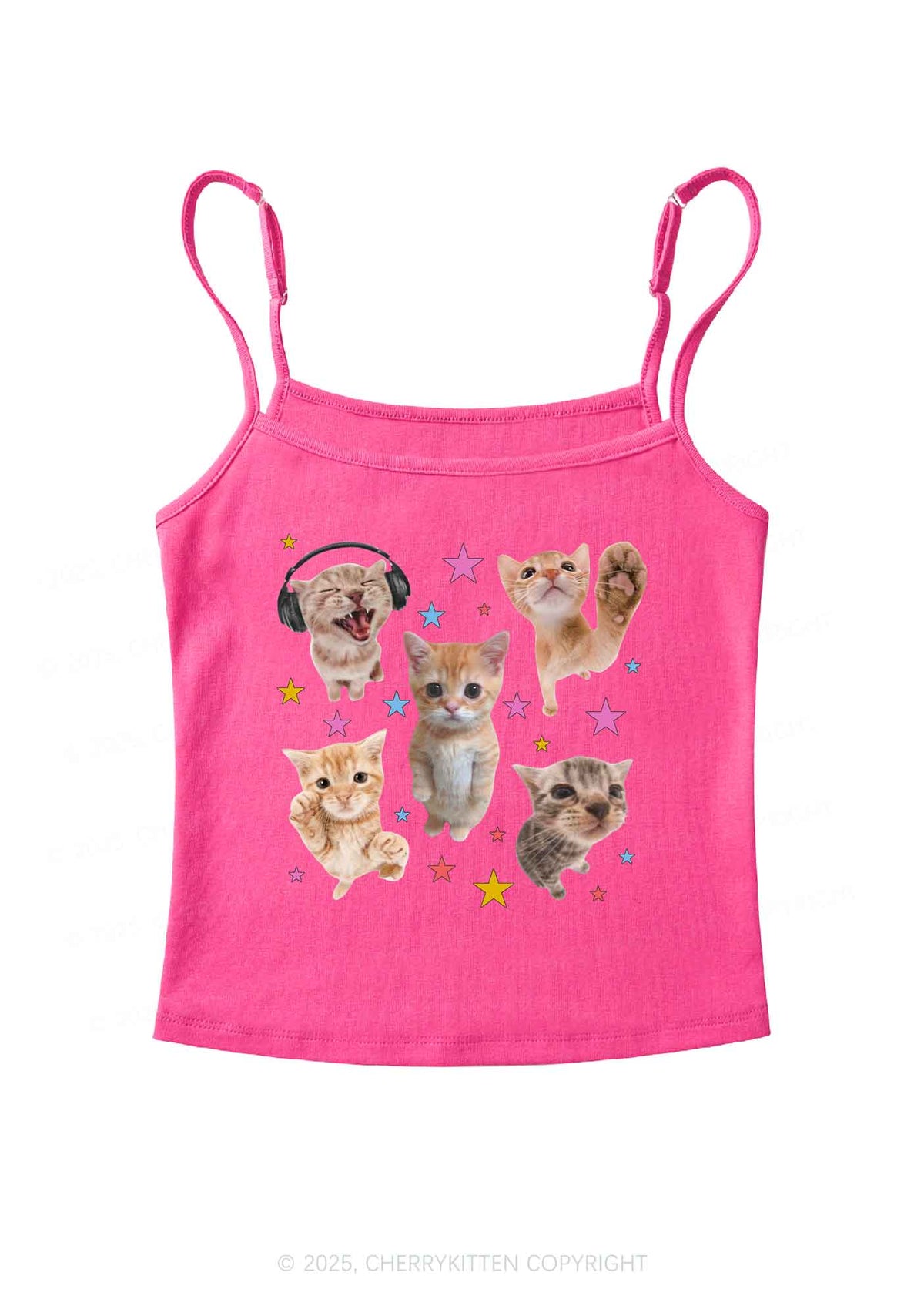 Adorable Cats Y2K Spaghetti Strap Cami Cherrykitten