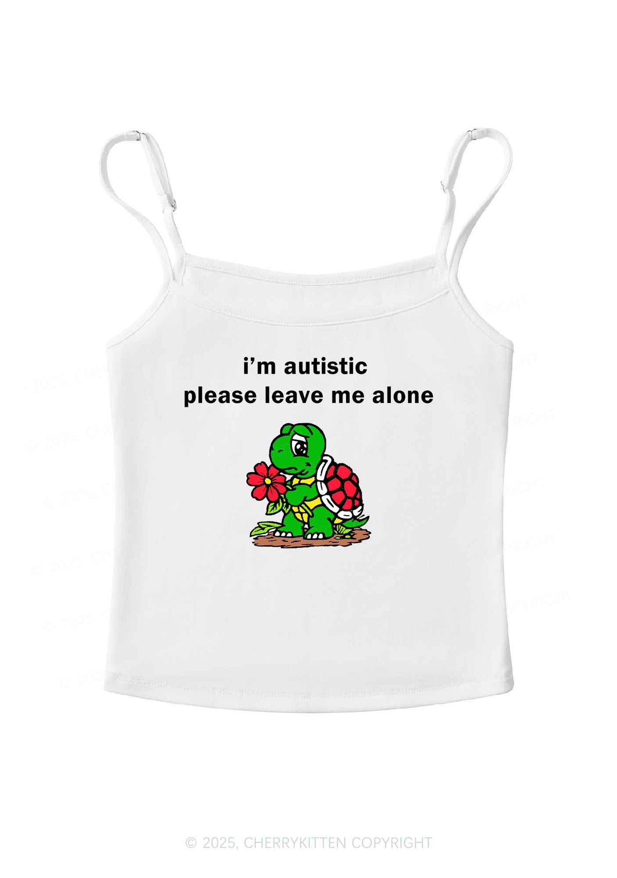 Im Autistic Leave Me Alone Y2K Spaghetti Strap Cami Cherrykitten