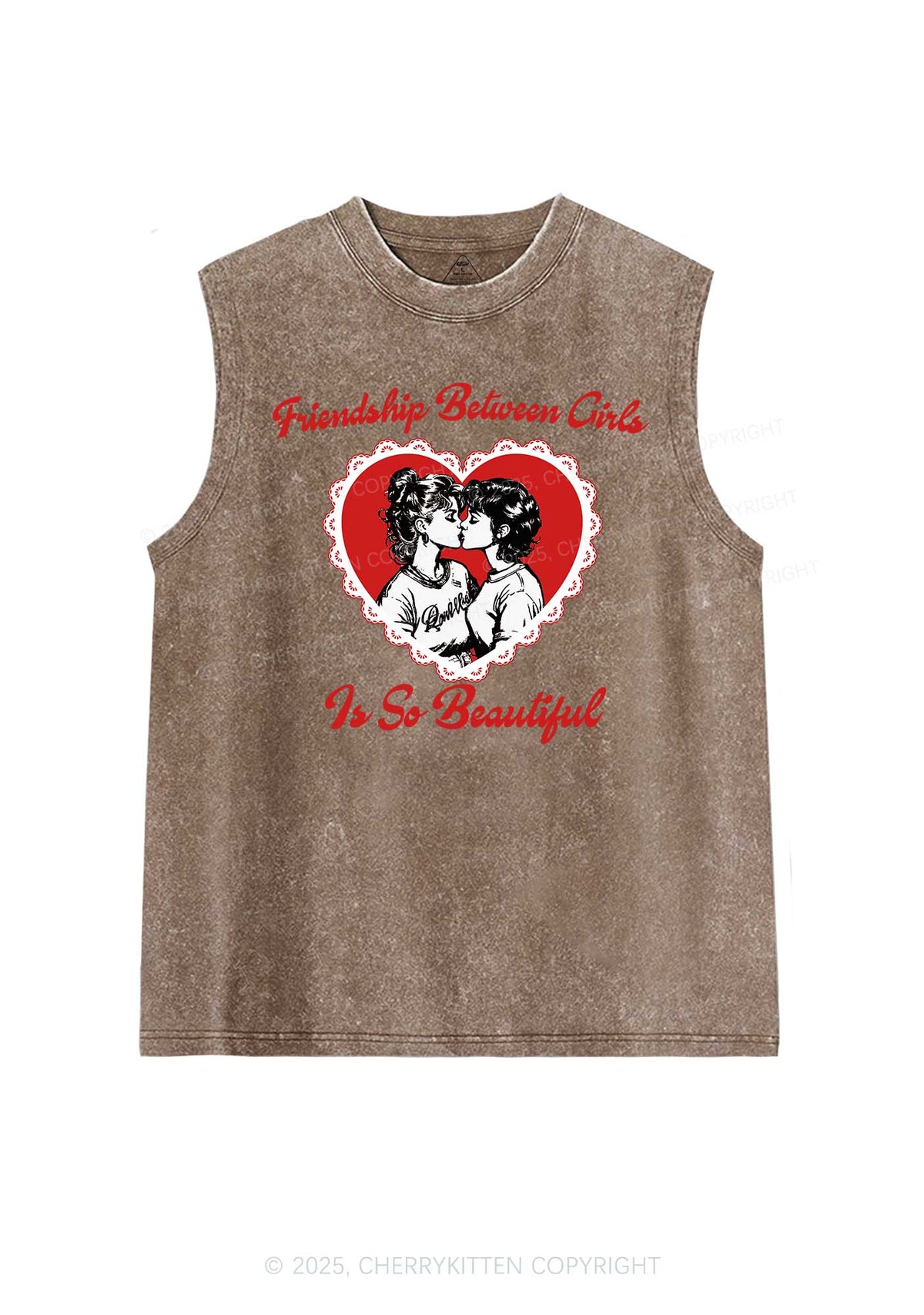 Friendship Between Girls Pride Y2K Washed Muscle Tank Cherrykitten