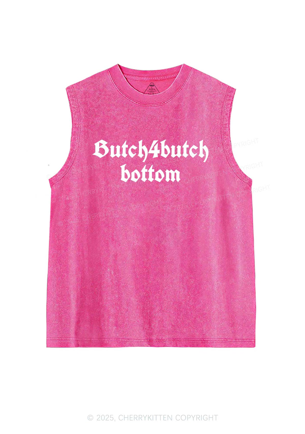 Butch Bottom Pride Y2K Washed Muscle Tank Cherrykitten