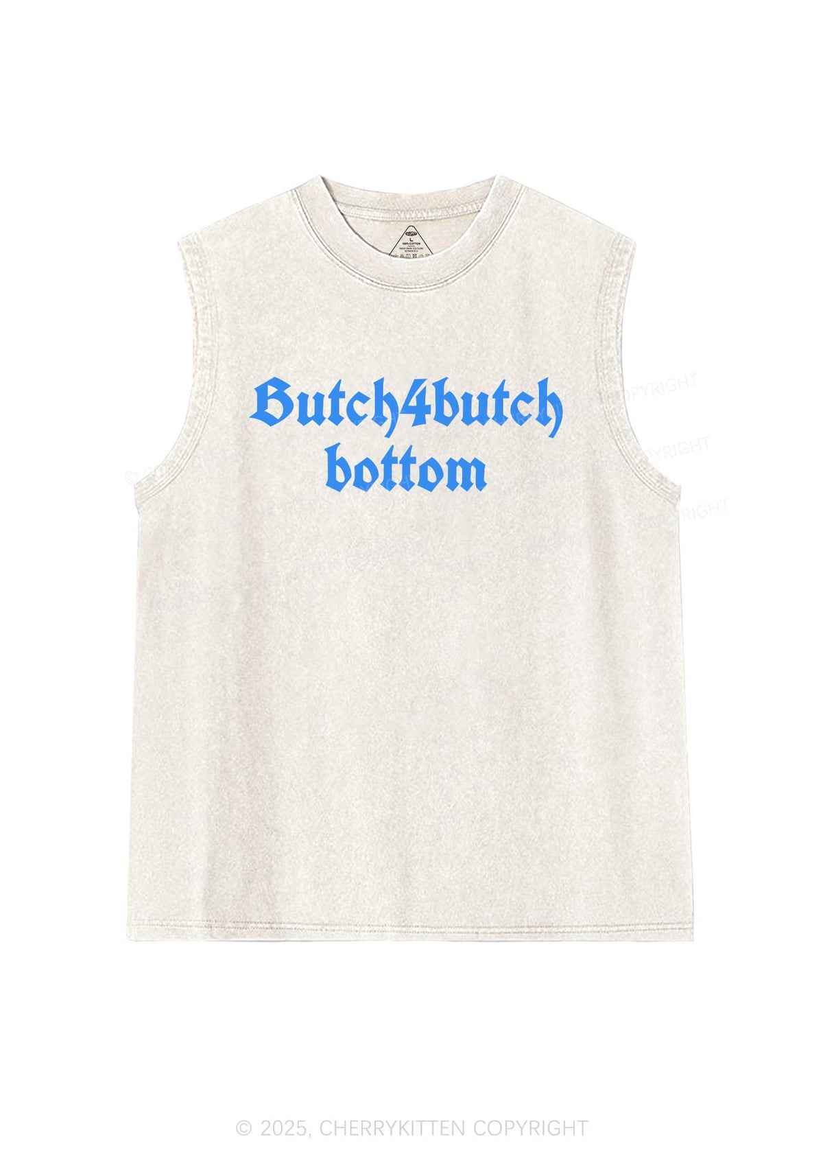 Butch Bottom Pride Y2K Washed Muscle Tank Cherrykitten