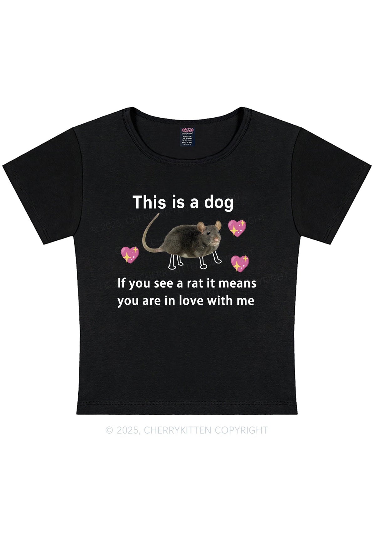 If You See Rat Y2K Baby Tee Cherrykitten