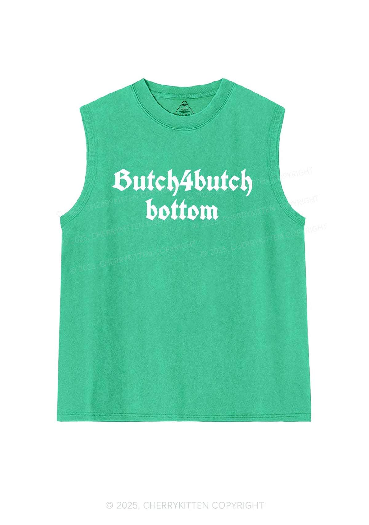 Butch Bottom Pride Y2K Washed Muscle Tank Cherrykitten