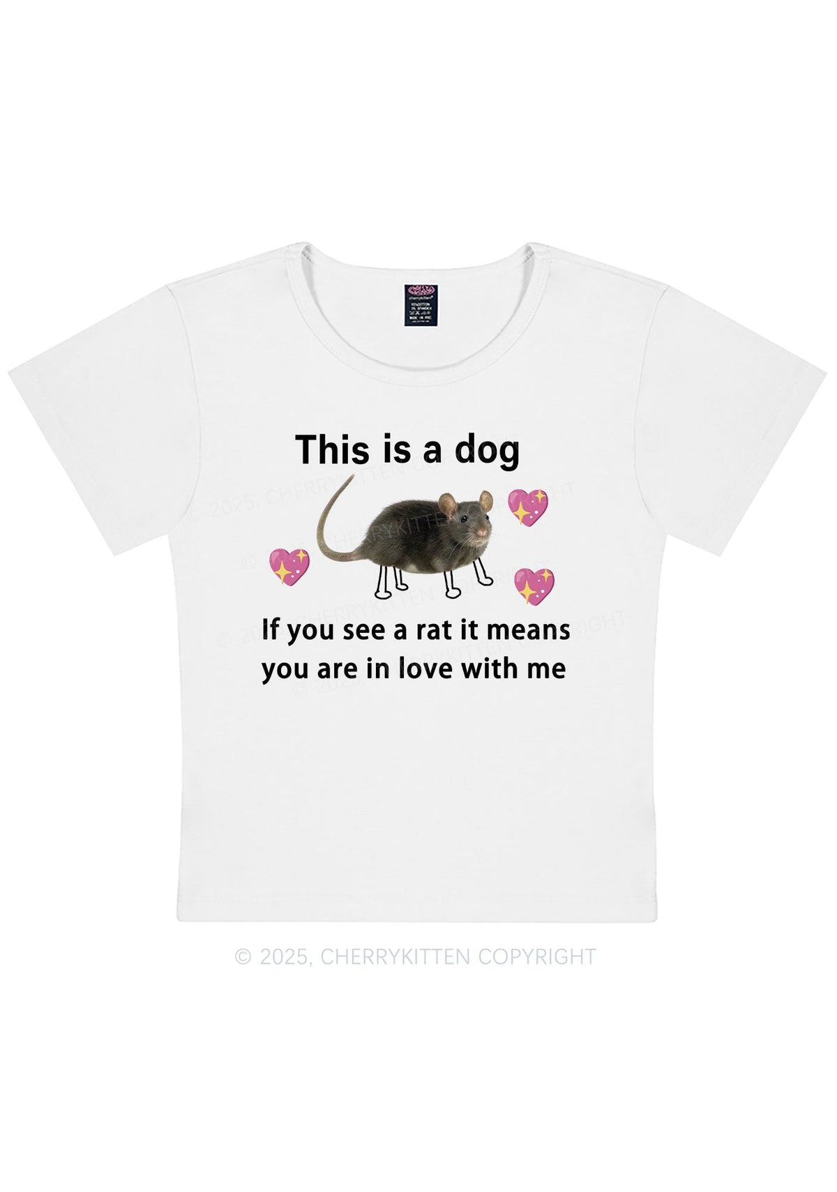 If You See Rat Y2K Baby Tee Cherrykitten