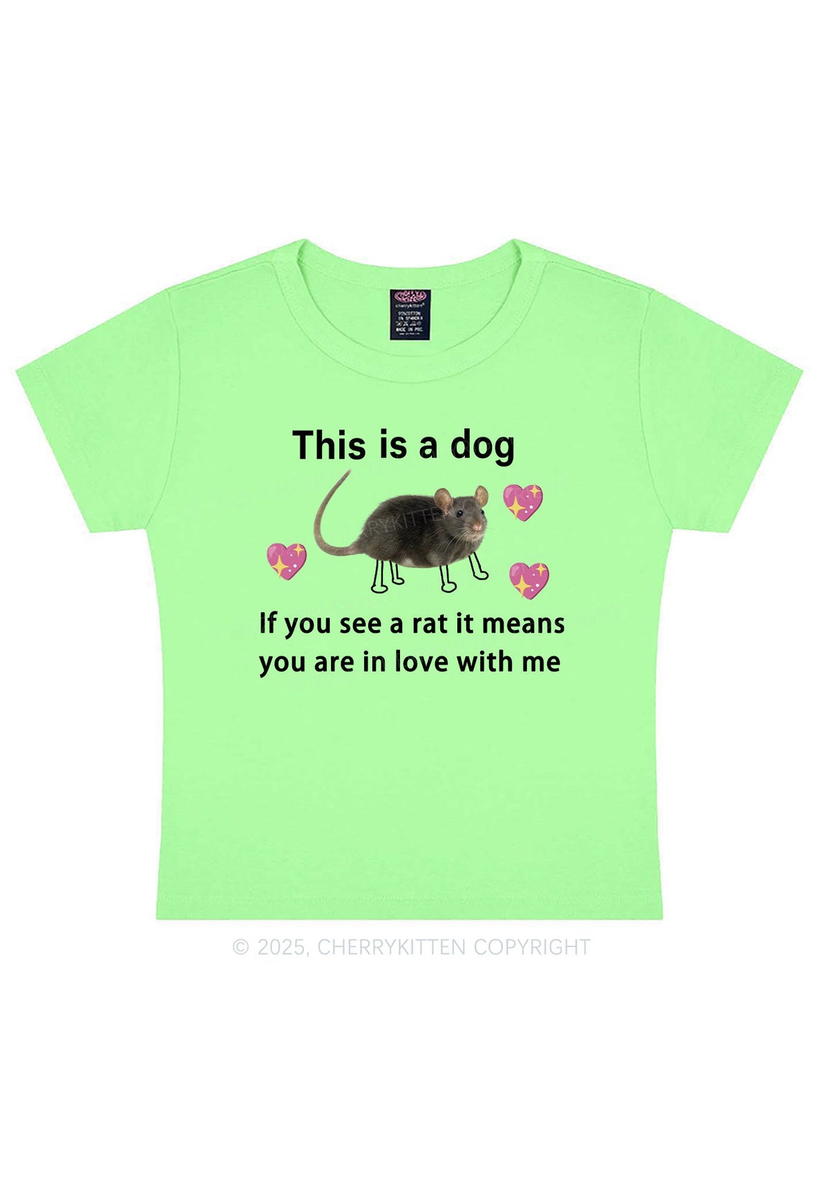 If You See Rat Y2K Baby Tee Cherrykitten