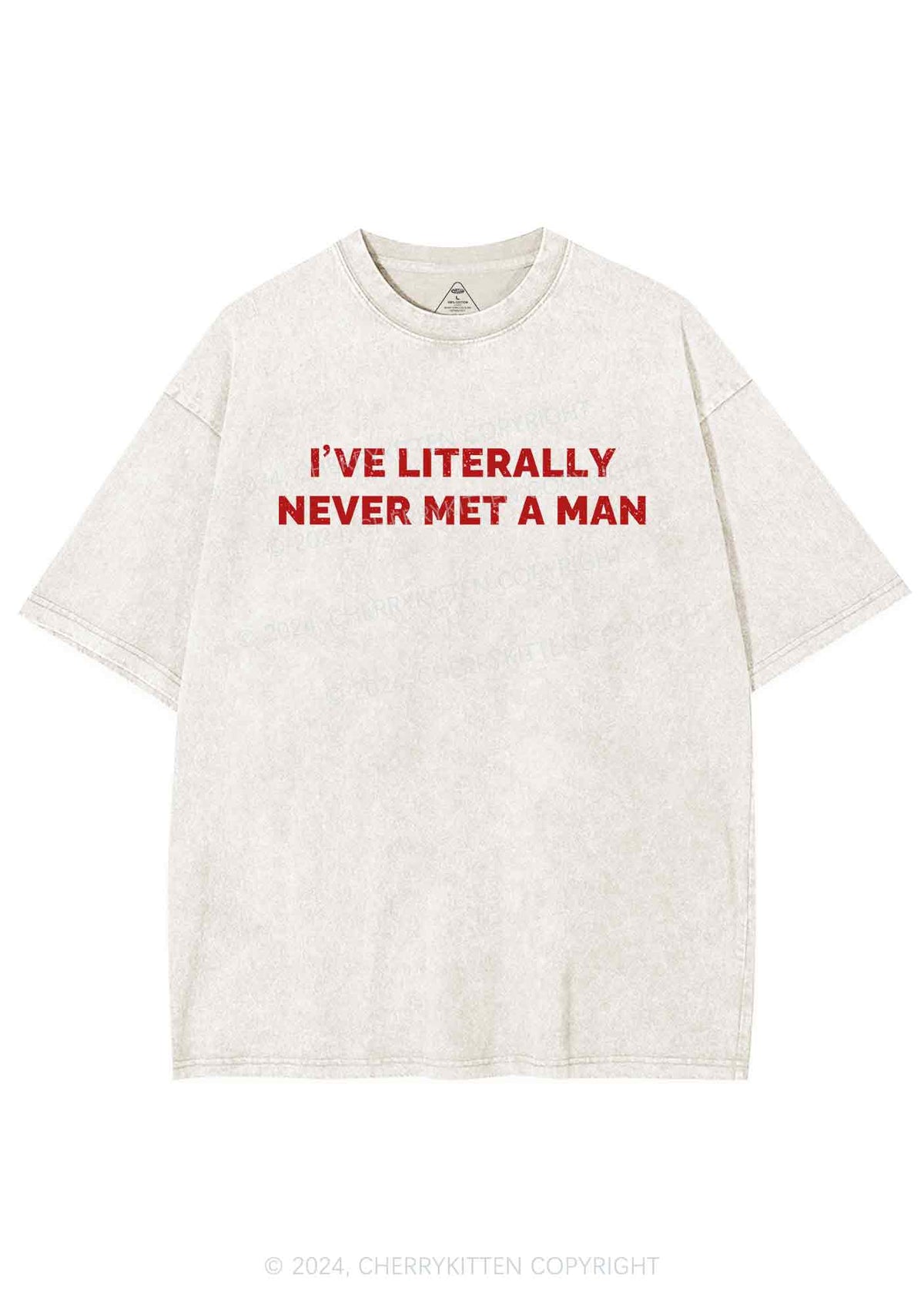Never Met A Man Y2K Washed Tee Cherrykitten