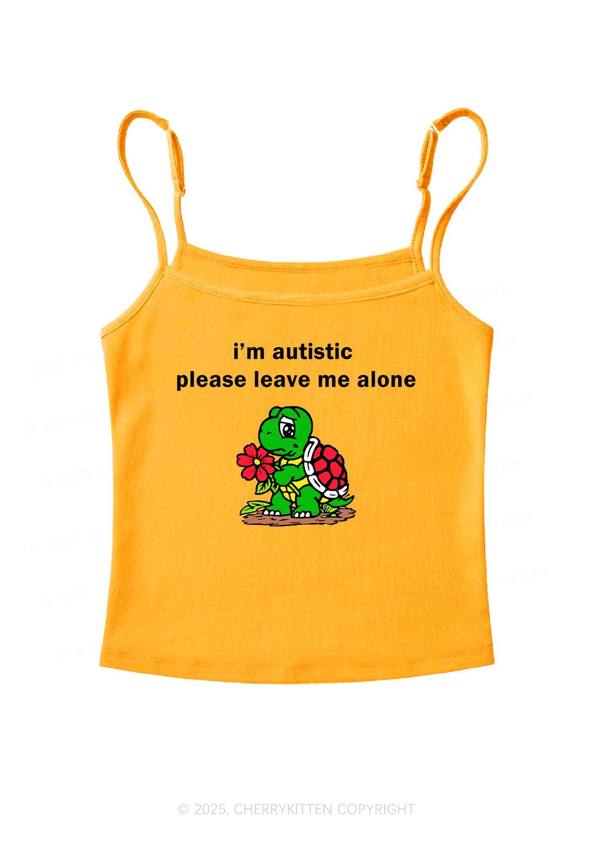 Im Autistic Leave Me Alone Y2K Spaghetti Strap Cami Cherrykitten
