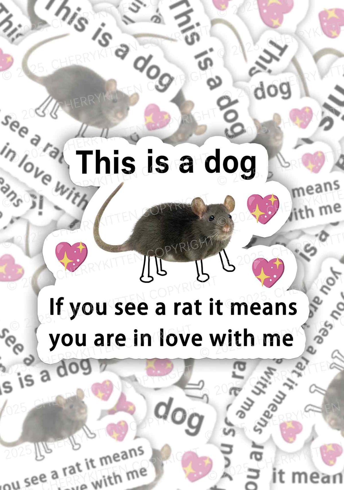 If You See Rat 1Pc Y2K Sticker Cherrykitten