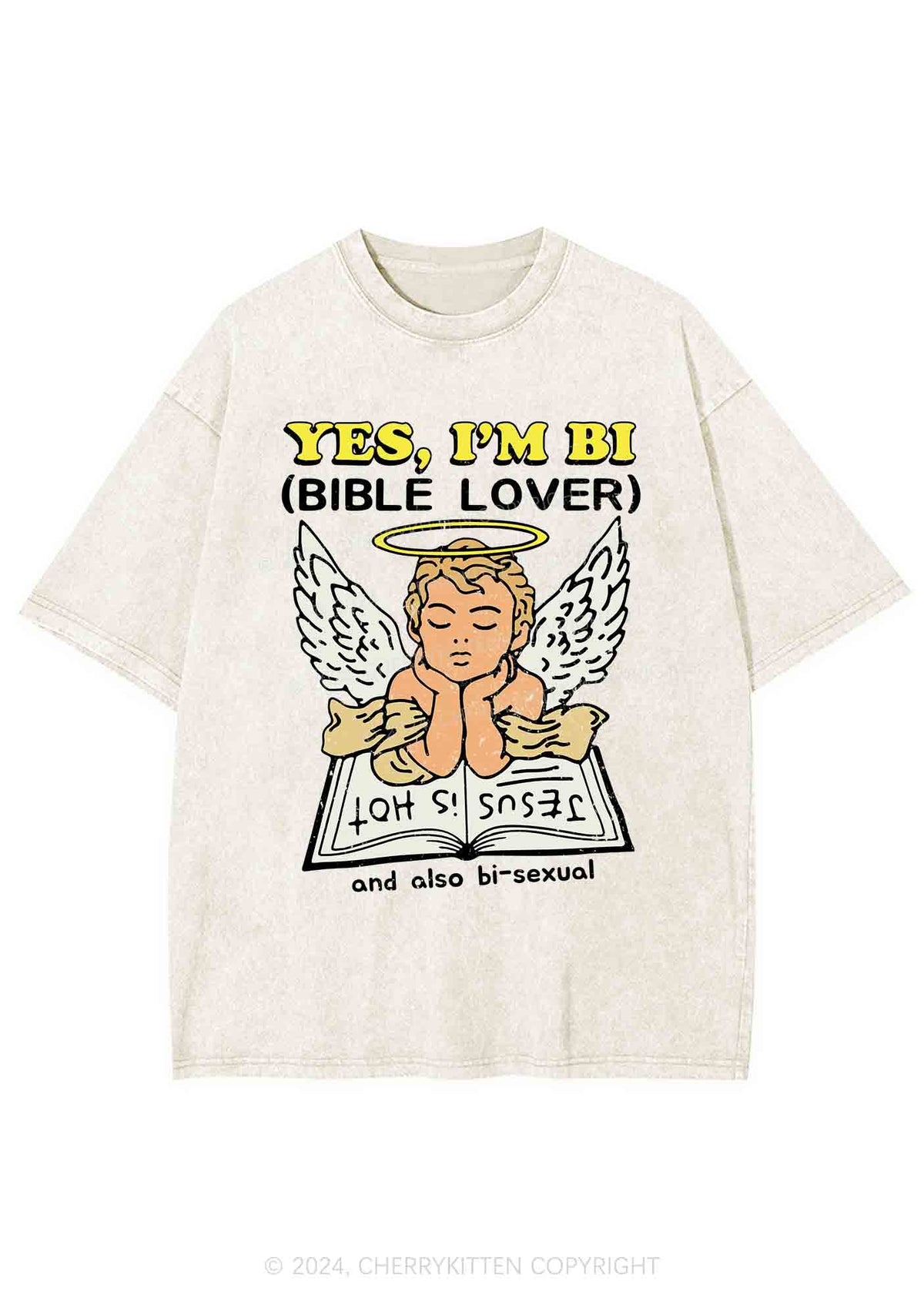 Bible Lover Y2K Washed Tee Cherrykitten