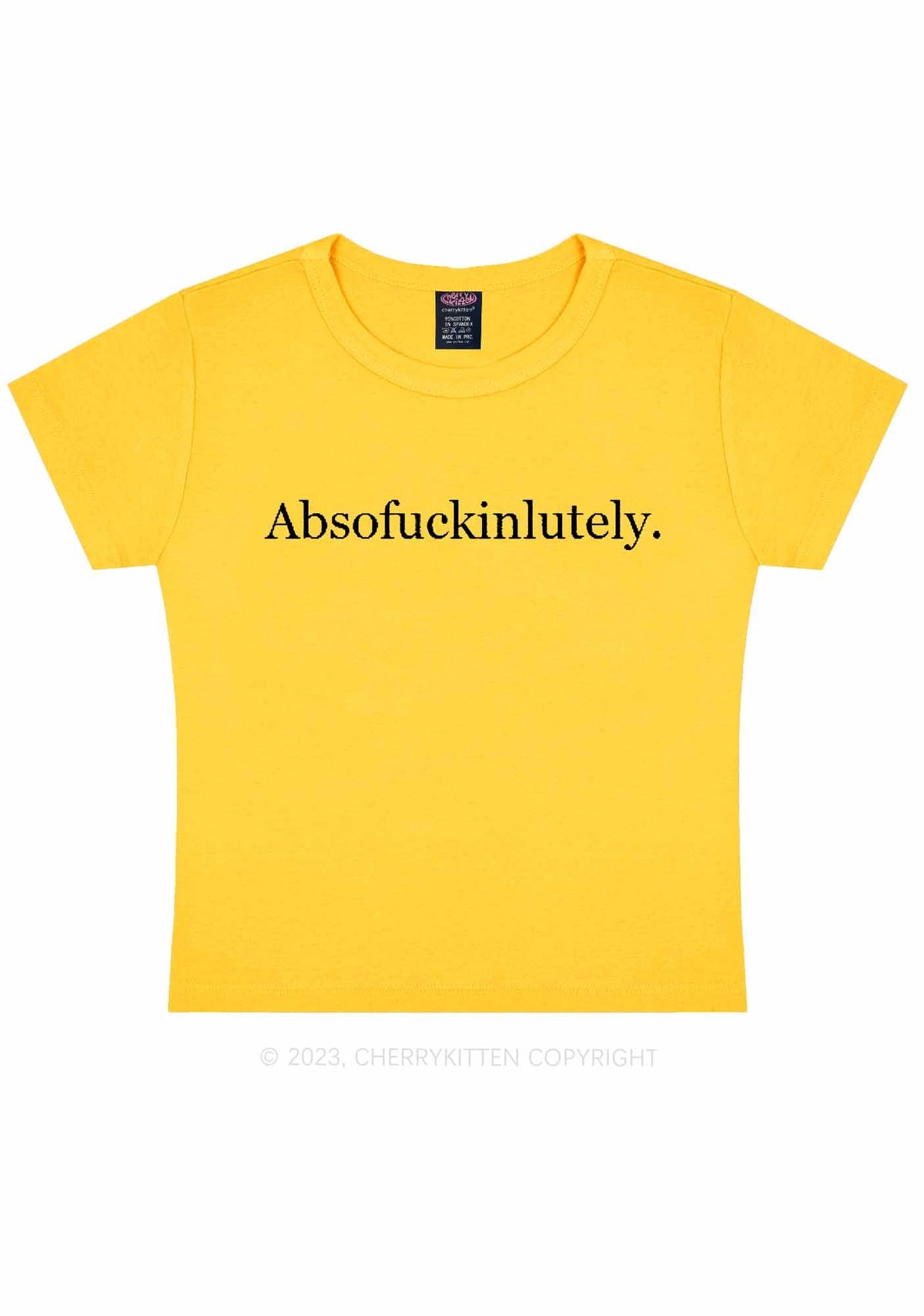 Absofxckinlutely Y2K Baby Tee Cherrykitten