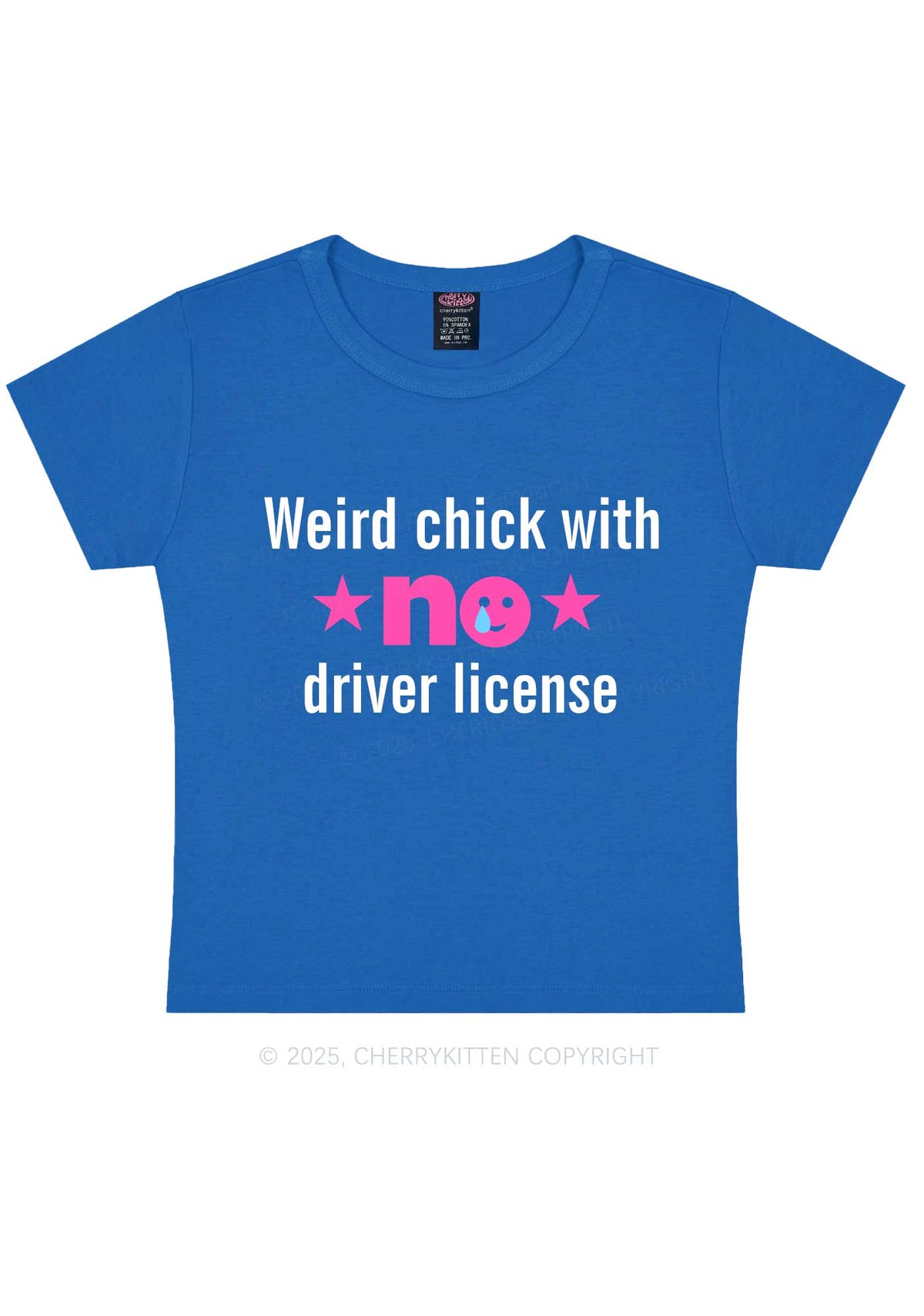Weird Chick Y2K Baby Tee Cherrykitten