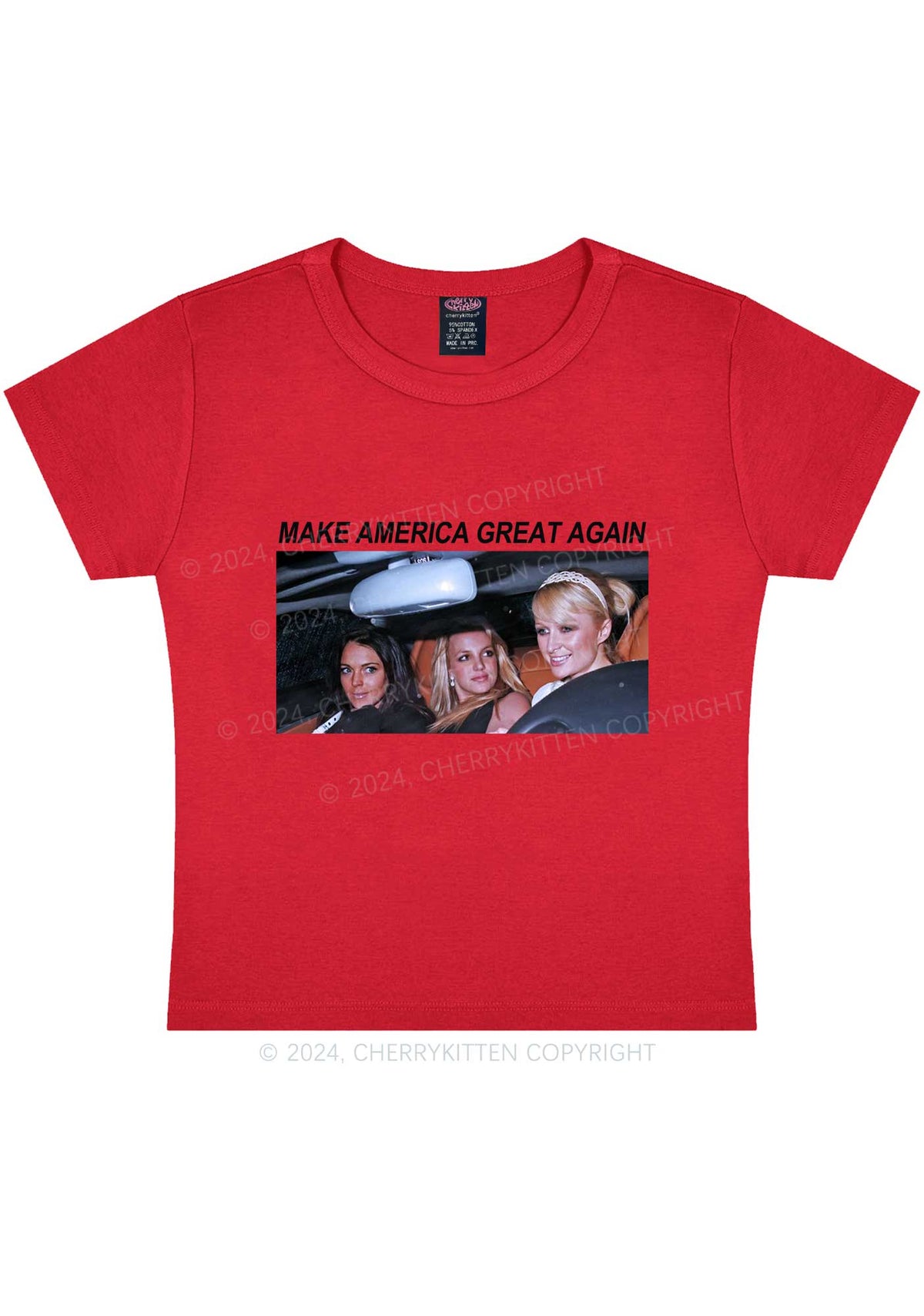 Make America Great Y2K Baby Tee Cherrykitten
