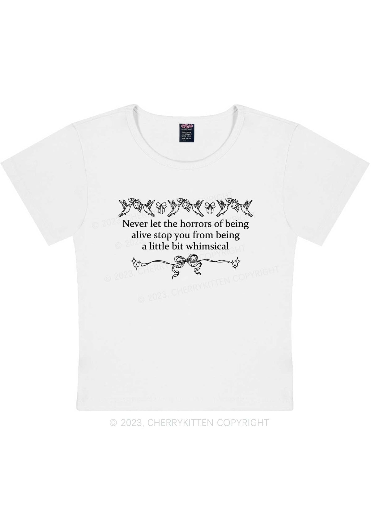 A Little Bit Whimsical Y2K Baby Tee Cherrykitten