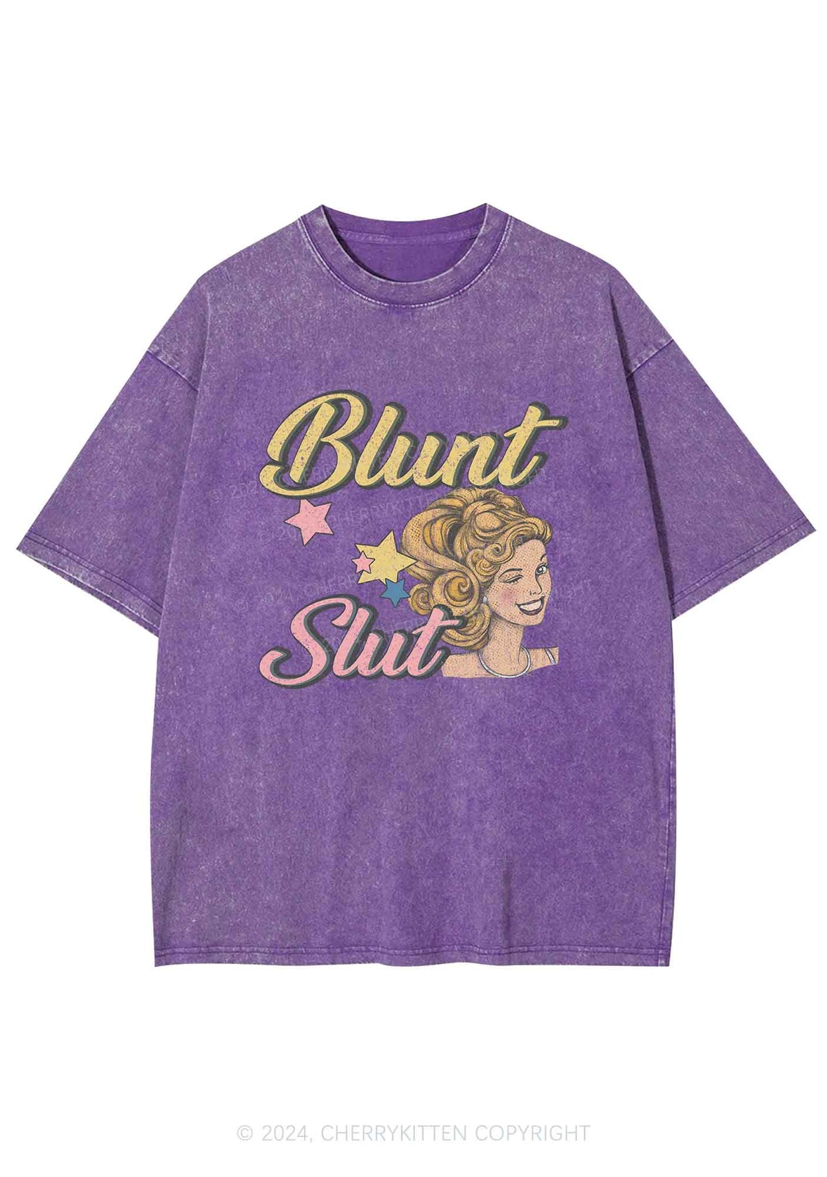 Blunt Slxt Y2K Washed Tee Cherrykitten