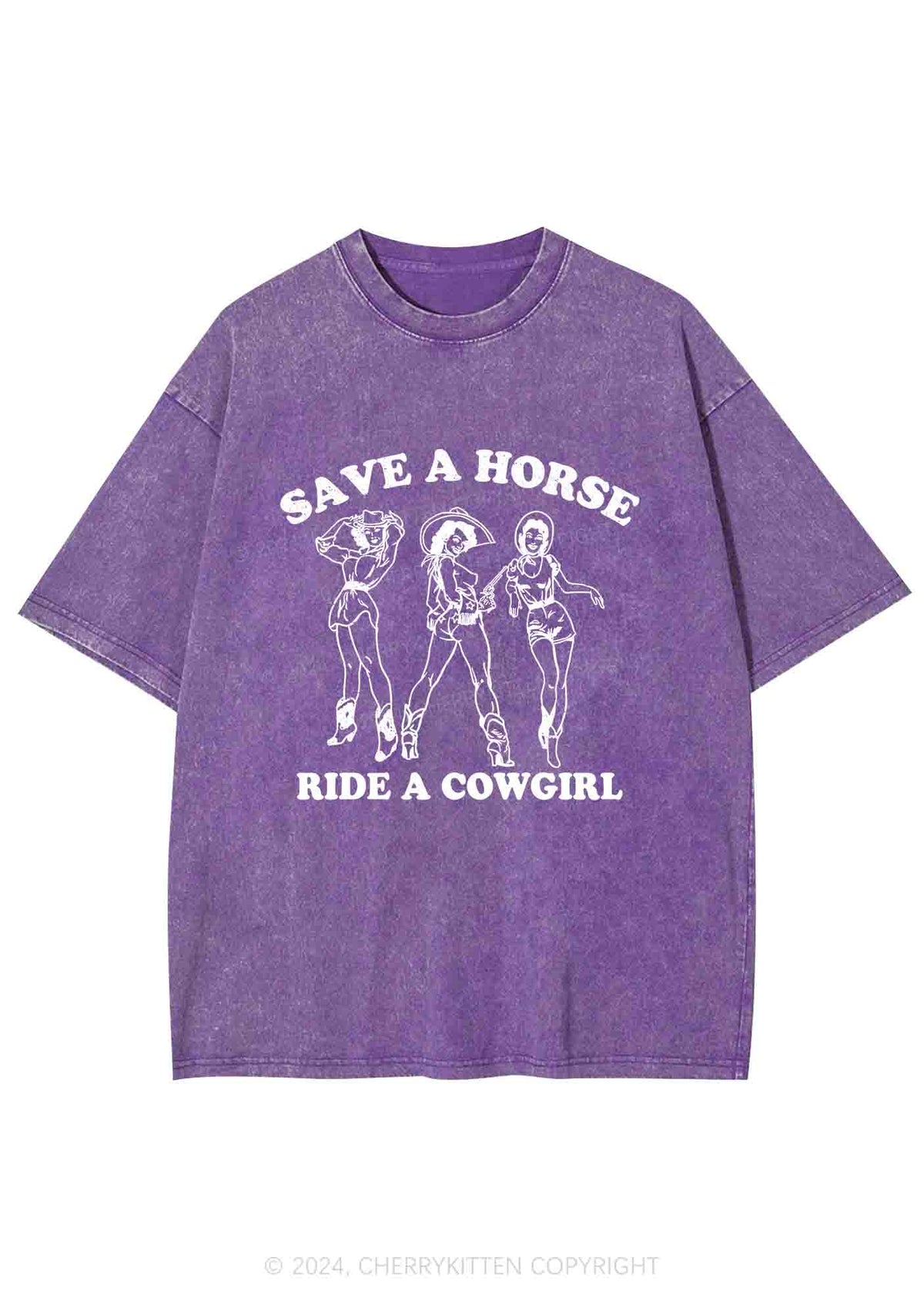 Ride A Cowgirl Y2K Washed Tee Cherrykitten