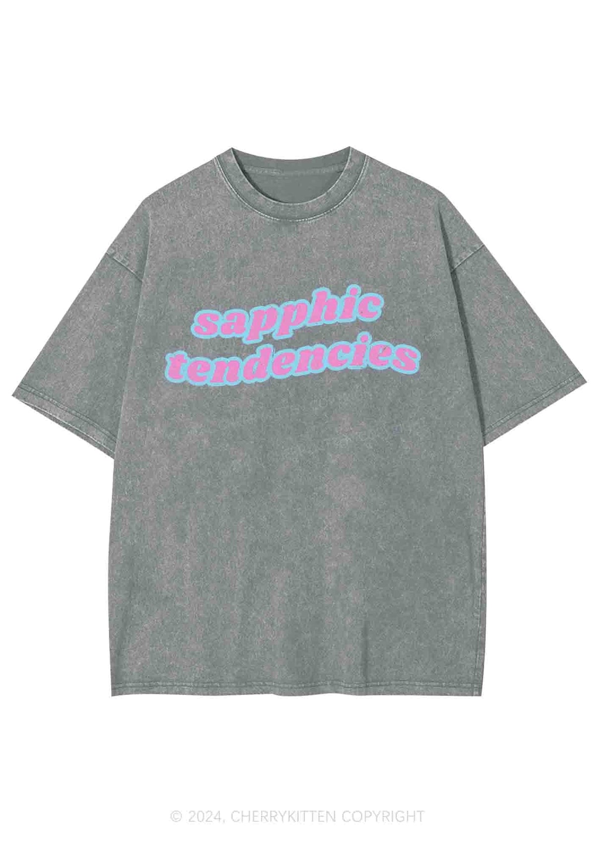 Sapphic Tendencies Y2K Washed Tee Cherrykitten
