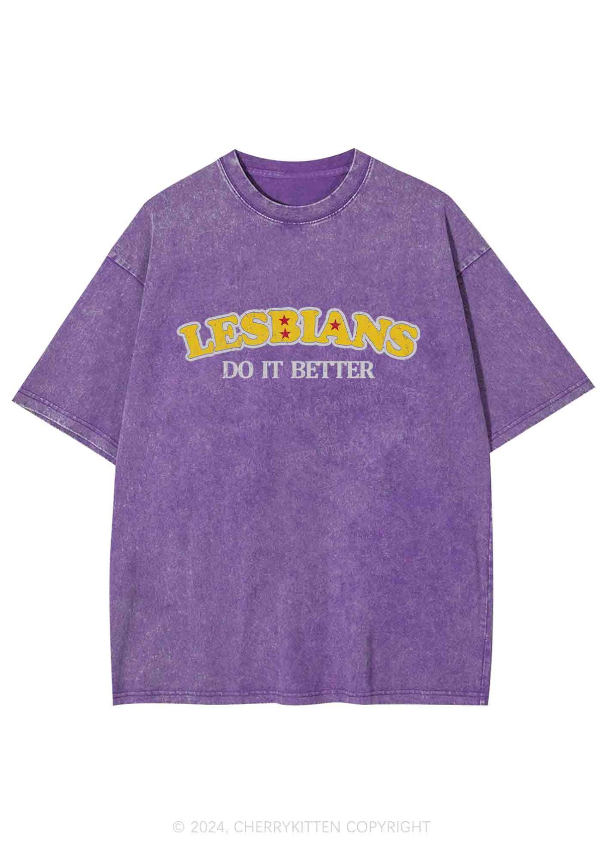 Lesbians Do It Better Y2K Washed Tee Cherrykitten